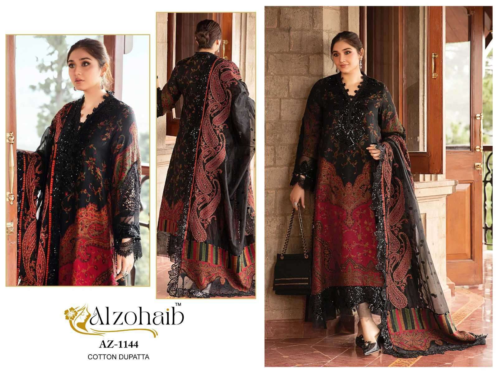 AL ZOHAIB AZ 1144 COLORS PAKISTANI PURE COTTON SUIT SUPPLIER BEST RATE DEALER 2025