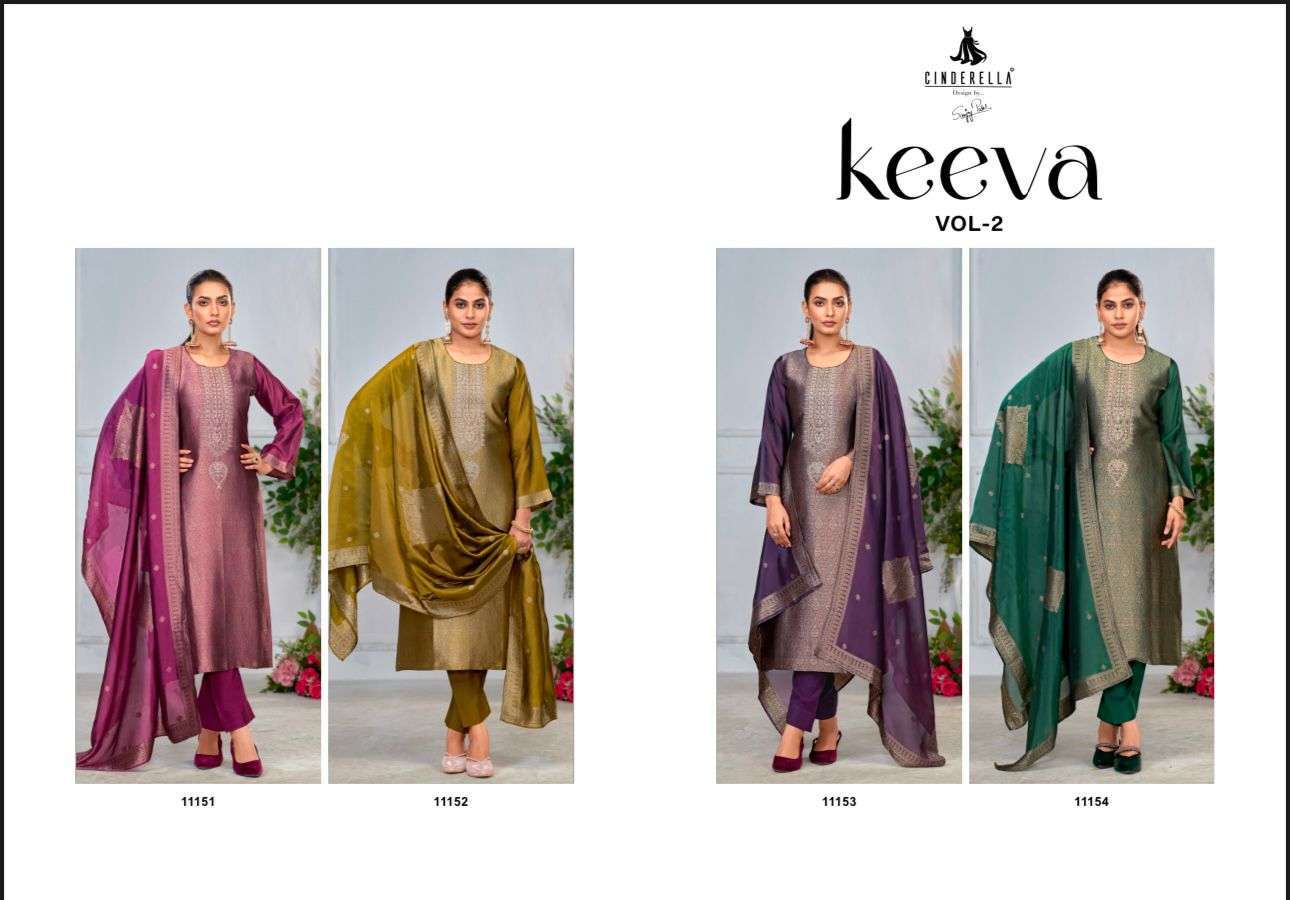 CINDERELLA KEEVA VOL 2 BANGLORY JACQUARD SILK PARTYWEAR SUIT CATALOG DEALER 2025