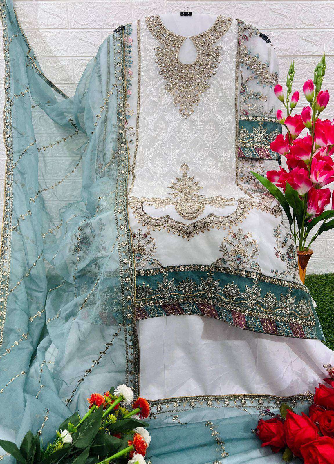 DEEPSY 2127 COLORS PARTYWEAR ORGANZA EMBROIDERY WORK PAKISTANI SUIT WHOLESALER 2024