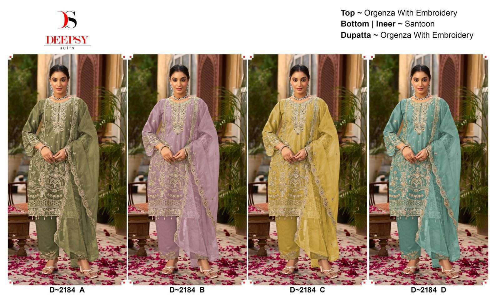 DEEPSY D 2184 COLORS DESIGNER WORK PAKISTANI DRESS CATALOG BEST RATE DEALER 2025