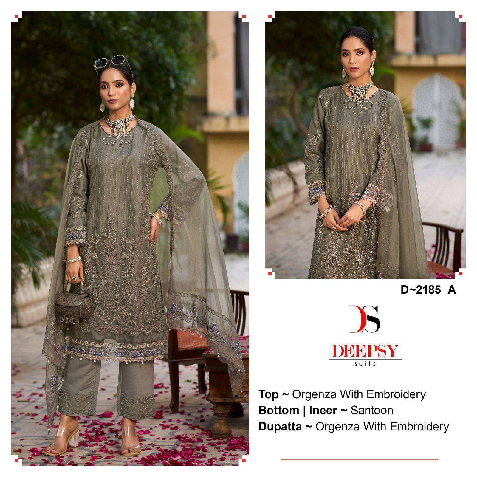 DEEPSY D 2185 COLORS DESIGNER PAKISTANI ORGANZA SUIT EXPORTER 2025