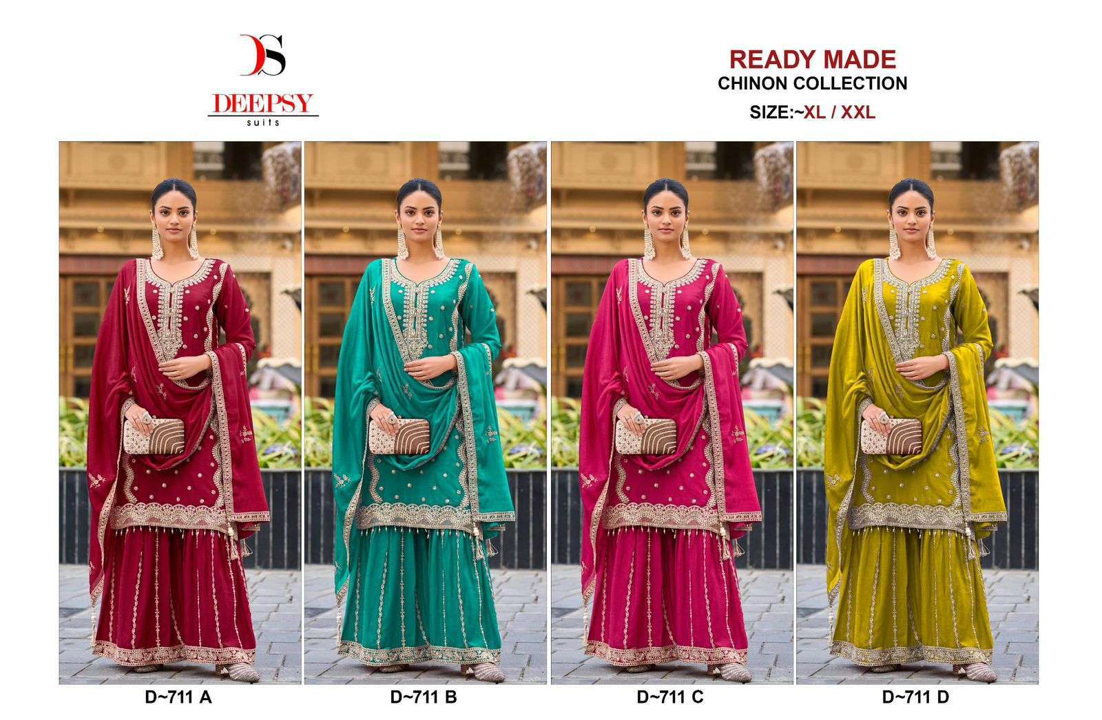 DEEPSY D 711 COLORS DESIGNER PAKISTANI SHARARA STYLE DRESS WHOLESALER 2025