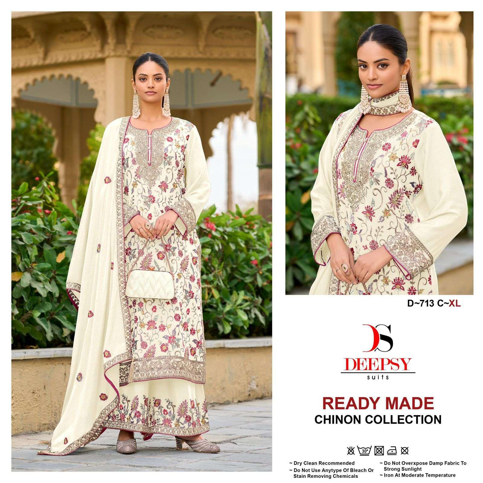 DEEPSY D 713 COLORS DESIGNER CHINON DRESS PARTYWEAR COLLECTION BEST RATE DEALER 2025