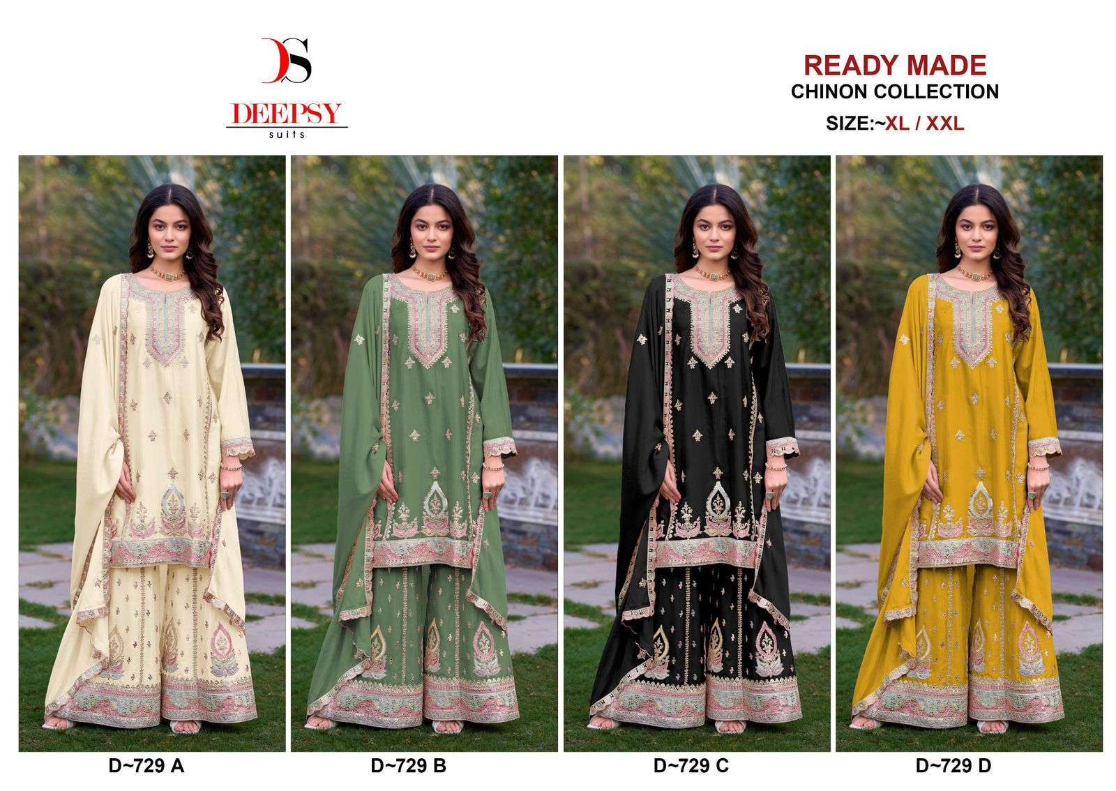 DEEPSY D 729 COLORS PAKISTANI DESIGNER PALAZZO SUIT DEALER 2025