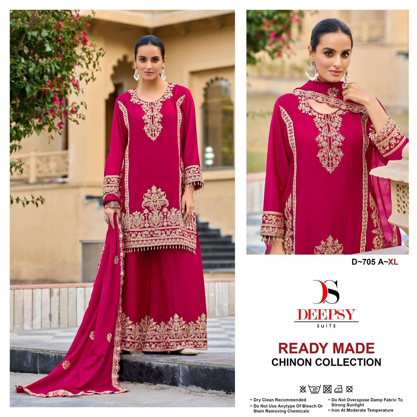 DEEPSY SUIT D 705 COLORS DESIGNER CHINON SUIT PARTYWEAR COLLECTION 2025