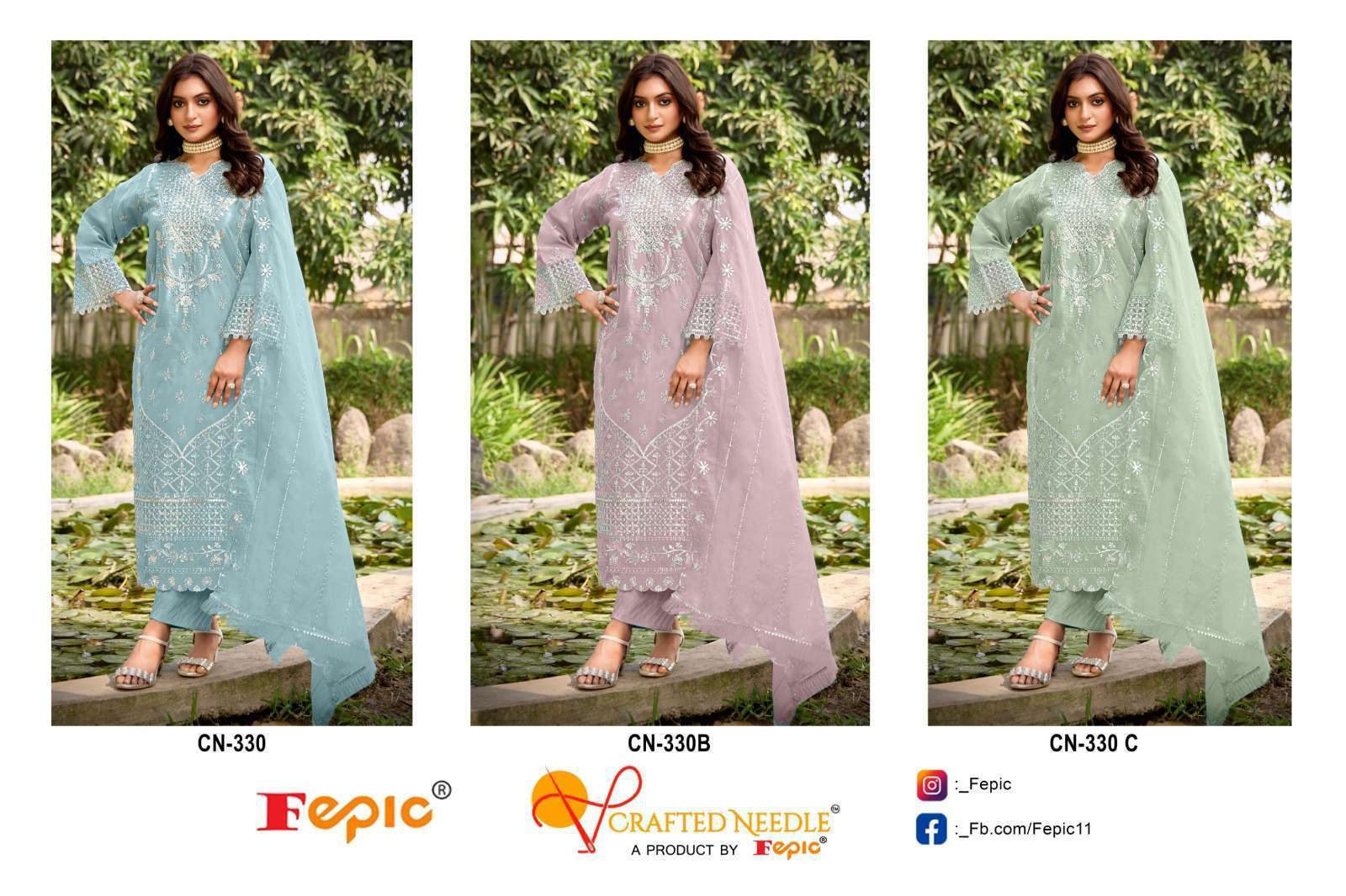 FEPIC CN 330 COLORS LATEST DESIGNER PAKISTANI SUIT WHOLESALER 2025