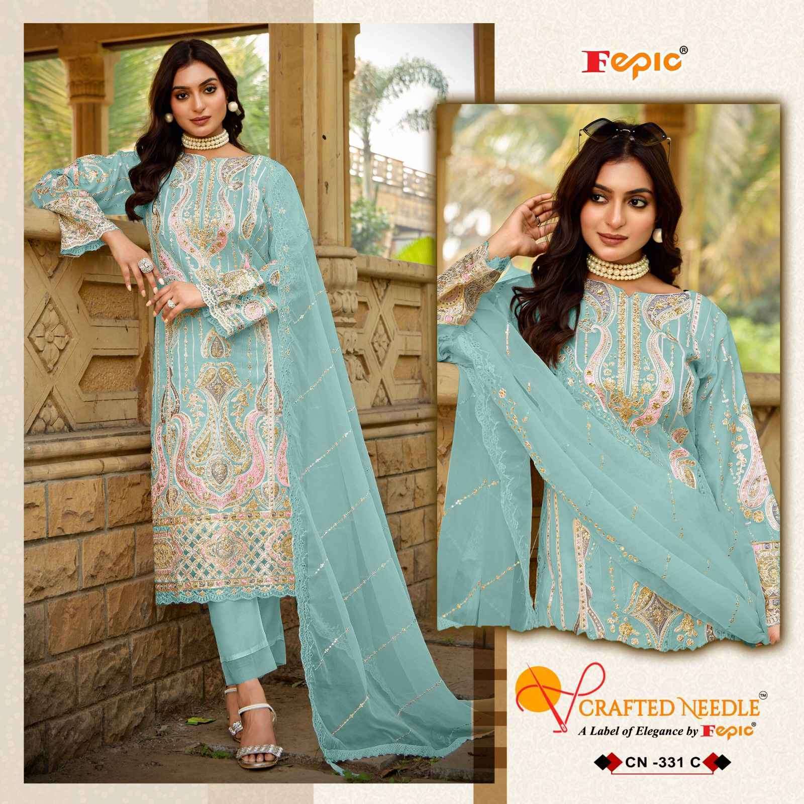 FEPIC CN 331 COLORS HEABY EMBROIDERY PAKISTANI DRESS EXPORTER 