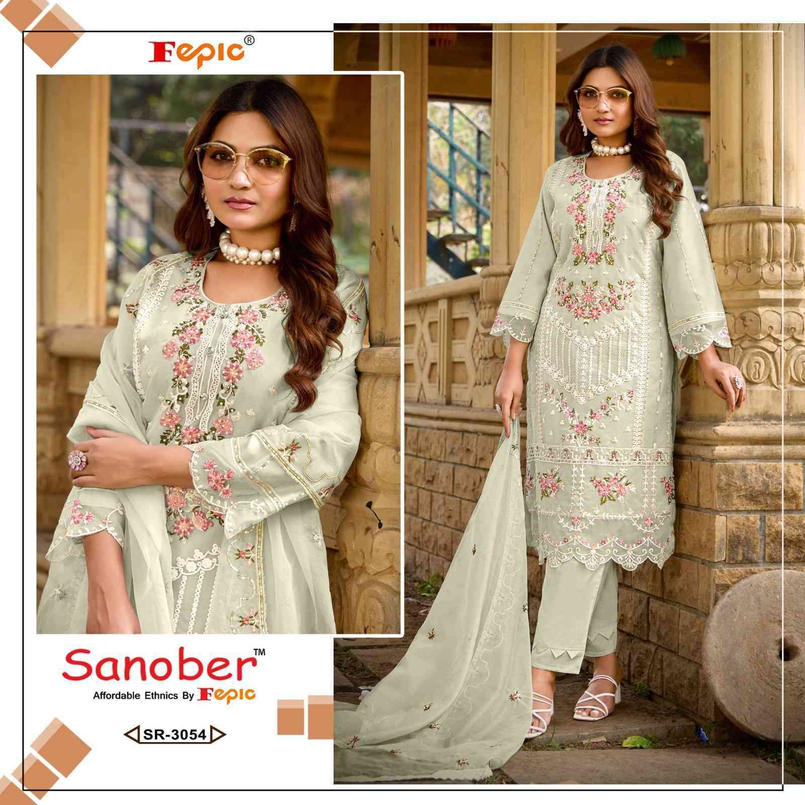 FEPIC SR 3045 COLORS FANCY ORGANZA PAKISTANI SUIT EXPORTER 2025