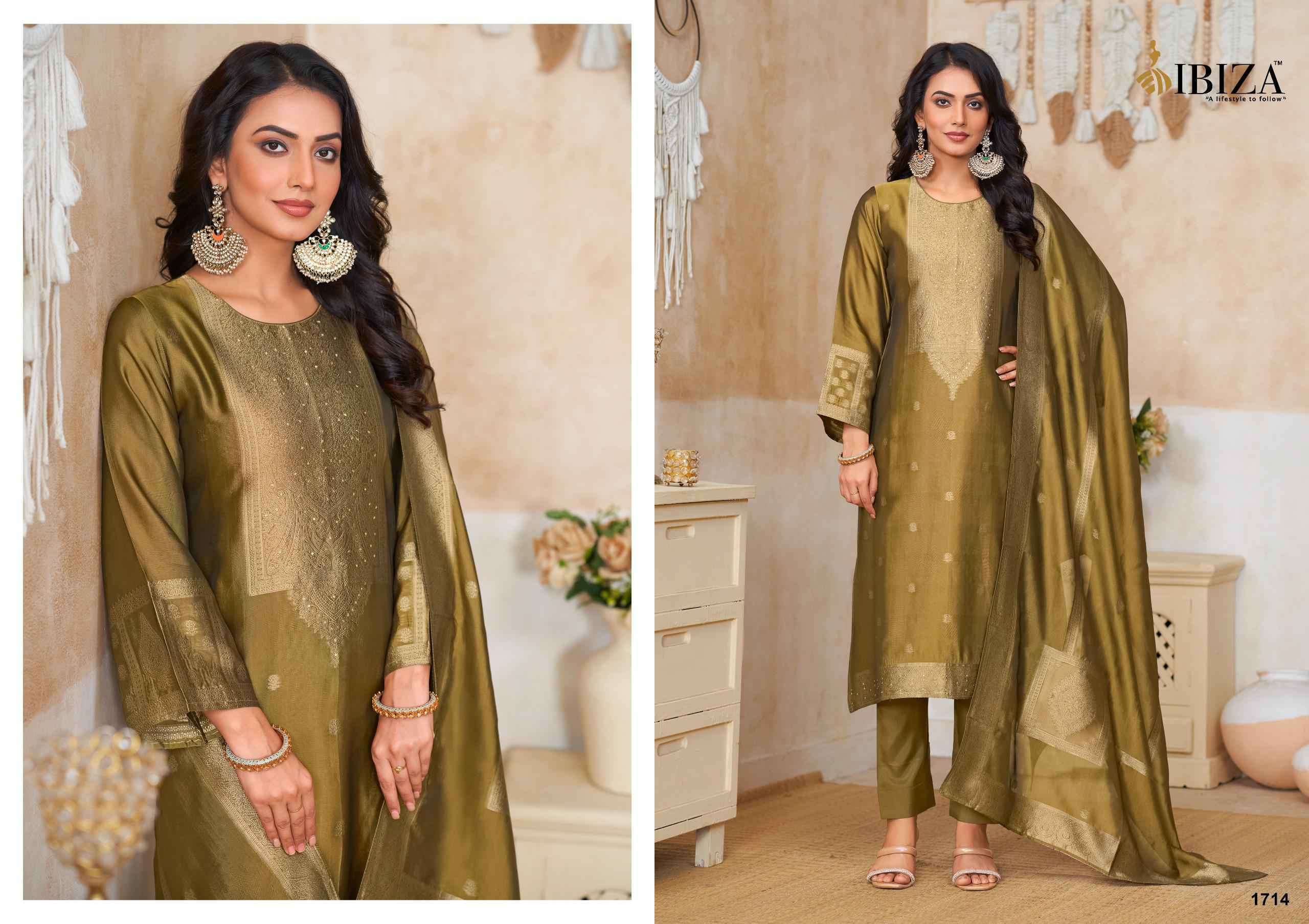 IBIZA FLORIA DESIGNER JACQUARD SILK SUIT CATALOG EXPORTERS 2025