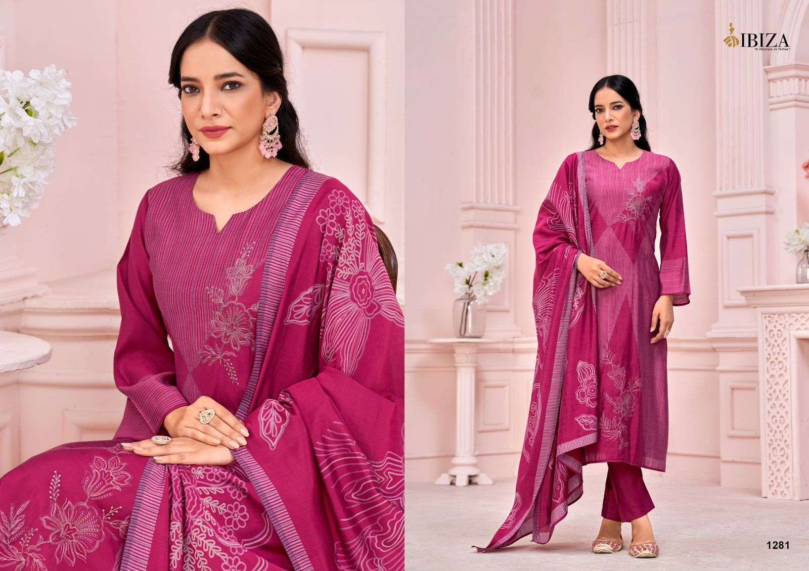 IBIZA LIFESTYLE NIMAYA VISCOSE MUSLIN SALWER KAMEEZ CATALOG EXPORTER 2025