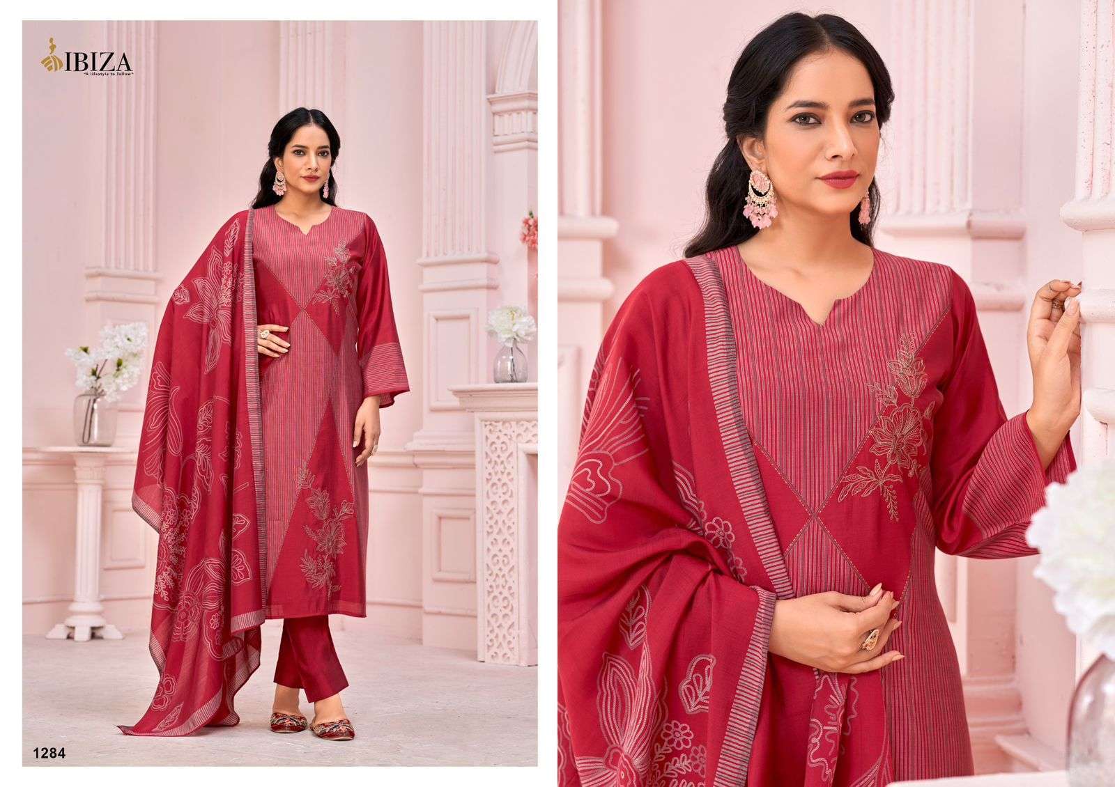IBIZA LIFESTYLE NIMAYA VISCOSE MUSLIN SALWER KAMEEZ CATALOG EXPORTER 2025
