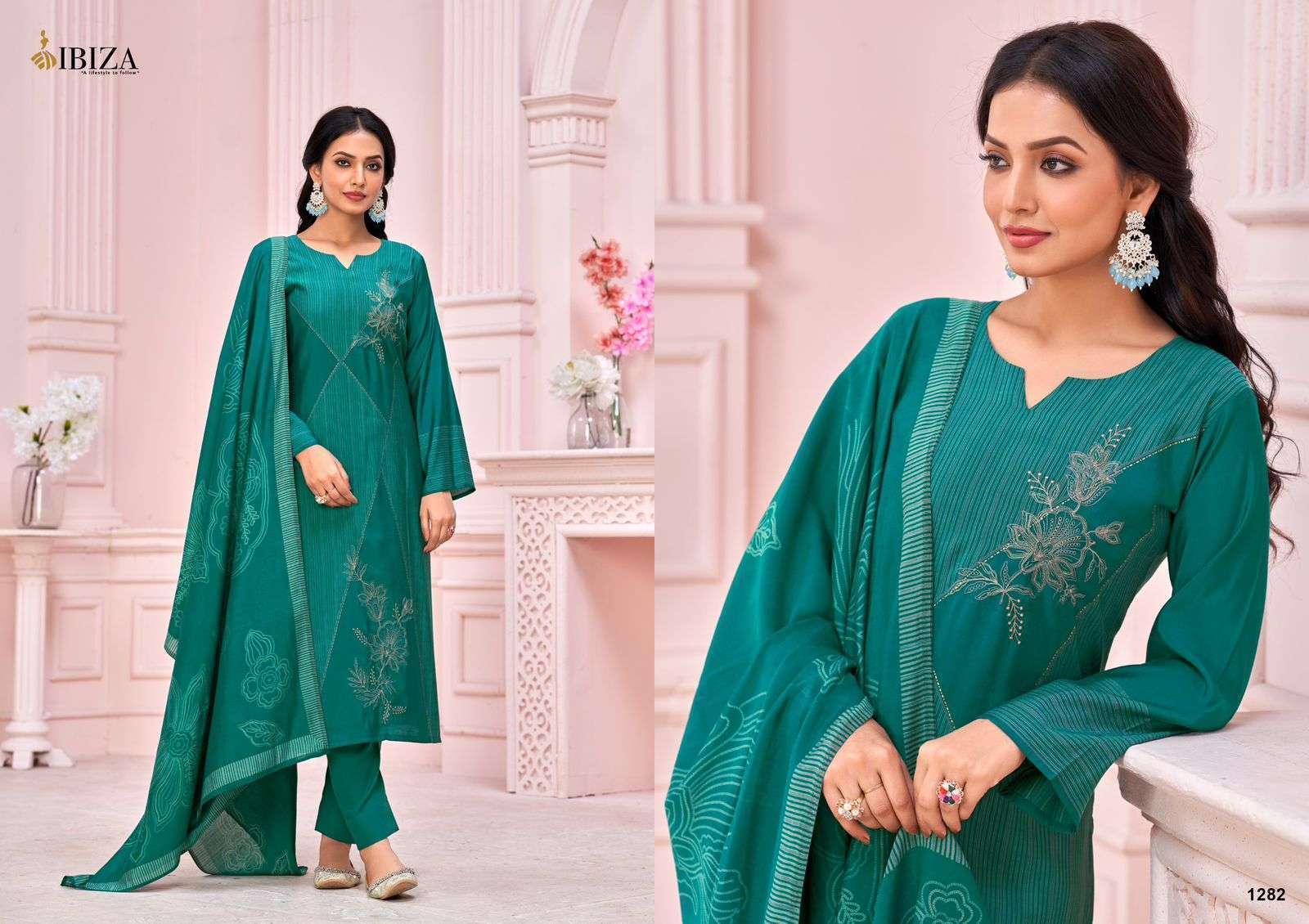 IBIZA LIFESTYLE NIMAYA VISCOSE MUSLIN SALWER KAMEEZ CATALOG EXPORTER 2025