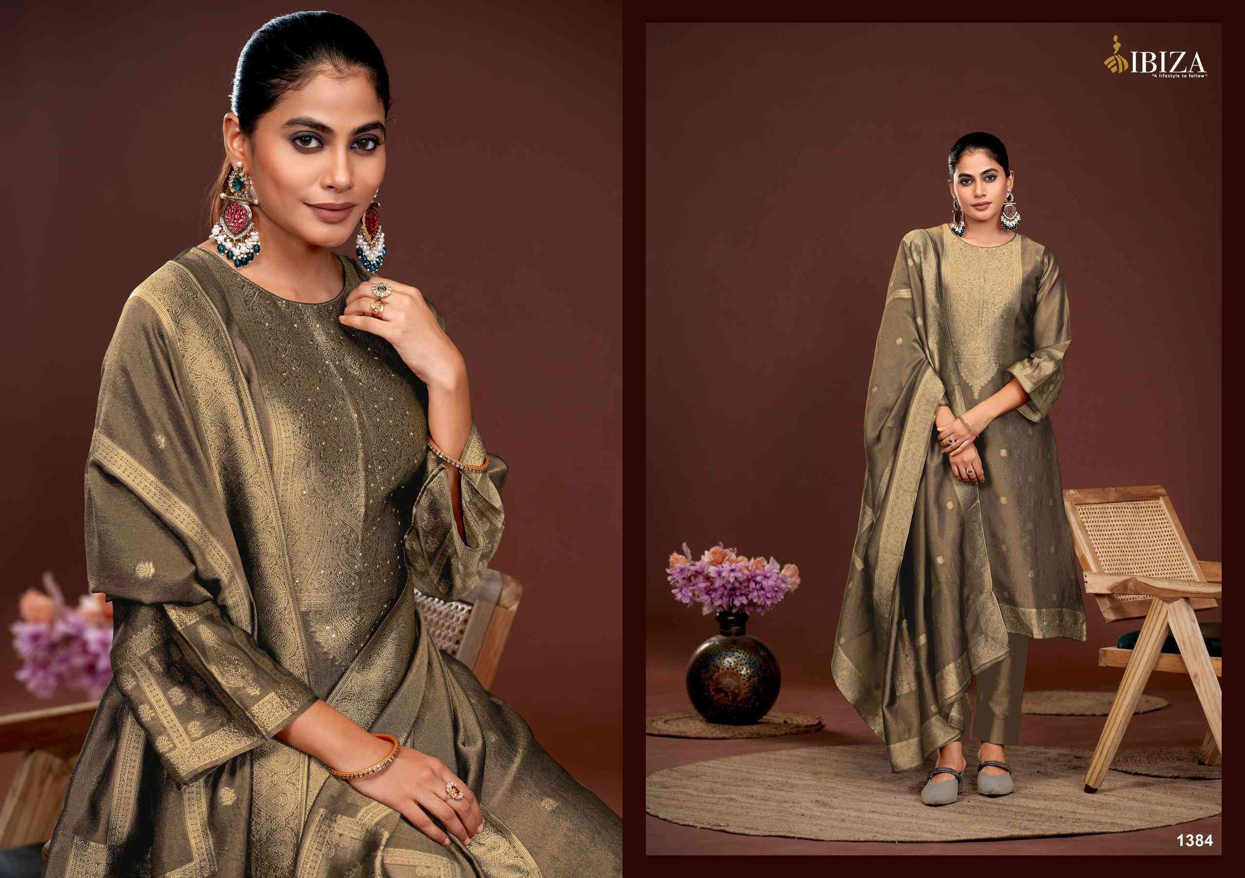 IBIZA PARTHI PARTYWEAR STYLE BANGLORY SILK SUIT CATALOG BEST RATE DEALER 2025