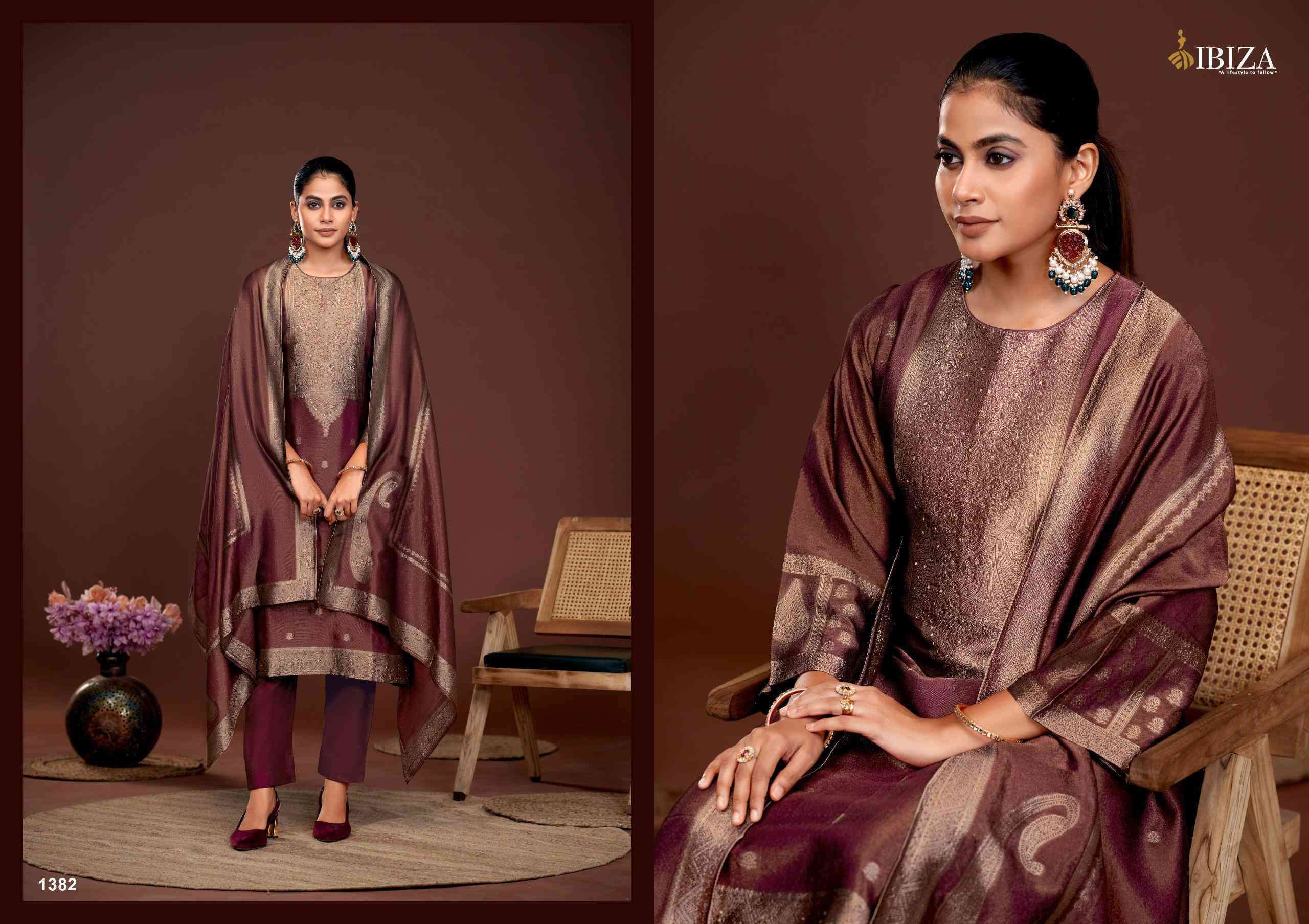 IBIZA PARTHI PARTYWEAR STYLE BANGLORY SILK SUIT CATALOG BEST RATE DEALER 2025