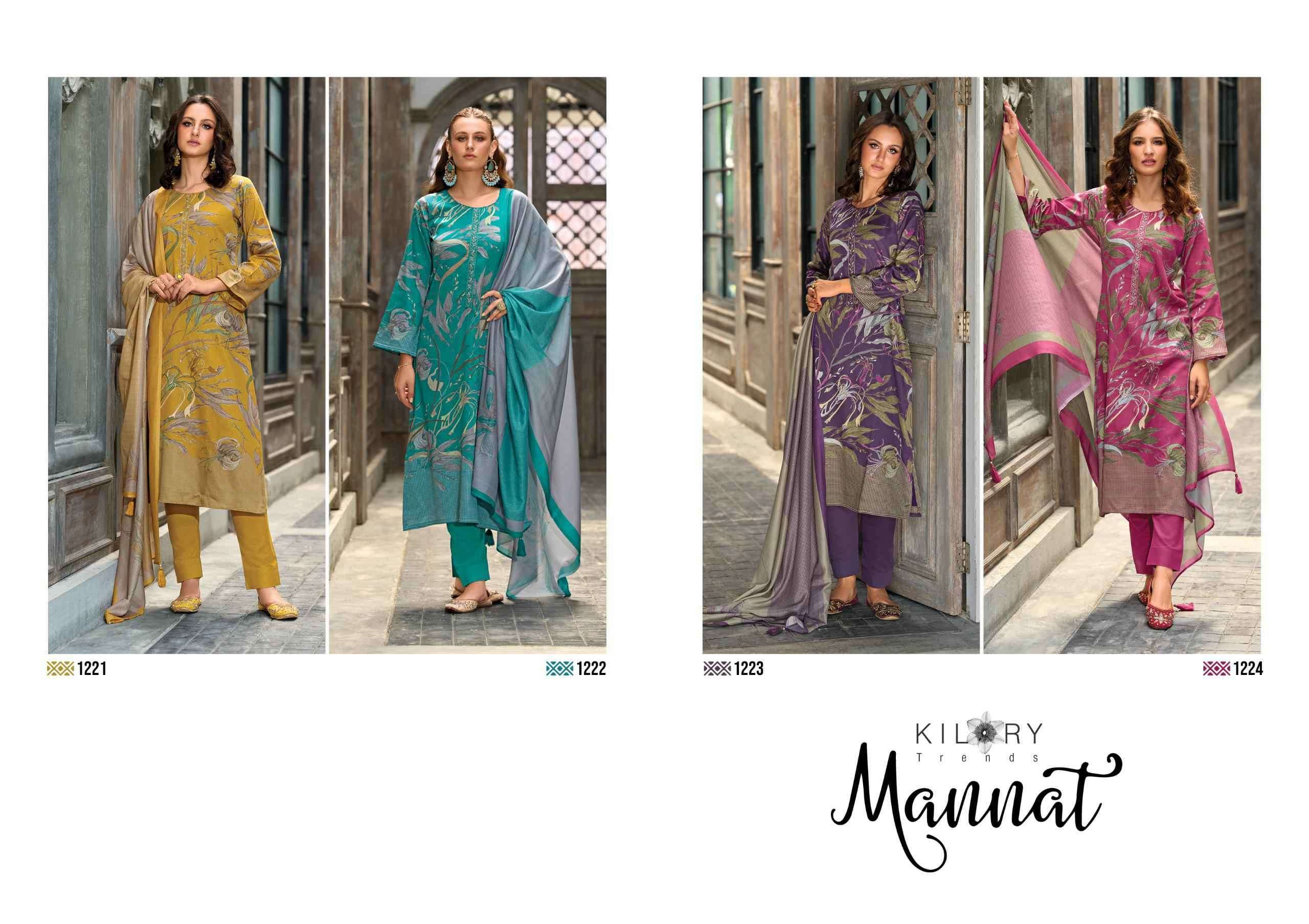 KILORY MANNAT FANCY COTTON LADIES SUIT CATALOGUE WHOLESALER 2025