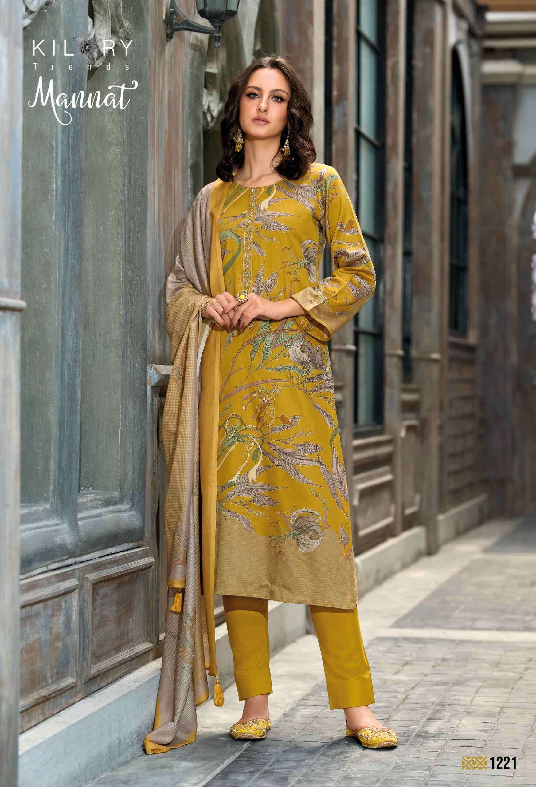 KILORY MANNAT FANCY COTTON LADIES SUIT CATALOGUE WHOLESALER 2025