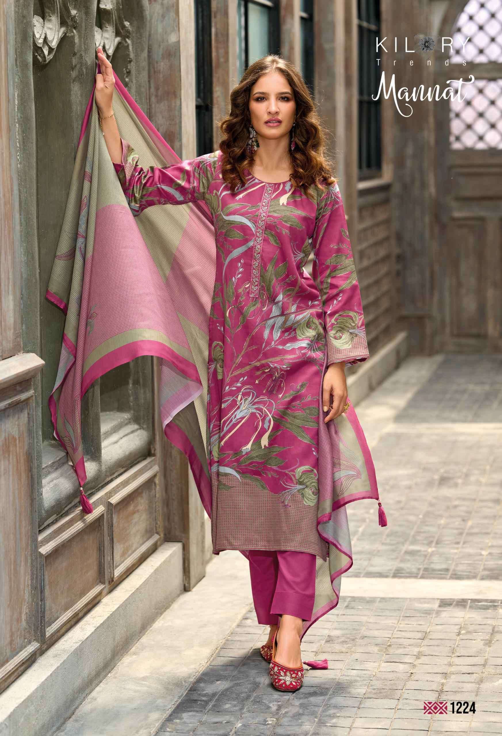 KILORY MANNAT FANCY COTTON LADIES SUIT CATALOGUE WHOLESALER 2025