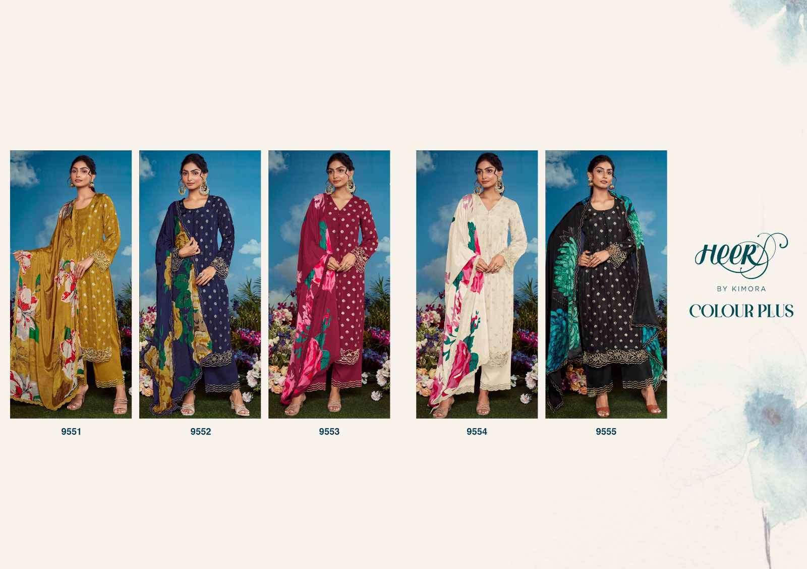KIMORA HEER COLORS PLUS PARTYWEAR STYLE MUSLIN LADIES SUIT COLLECTION BEST RATE DEALER 2025