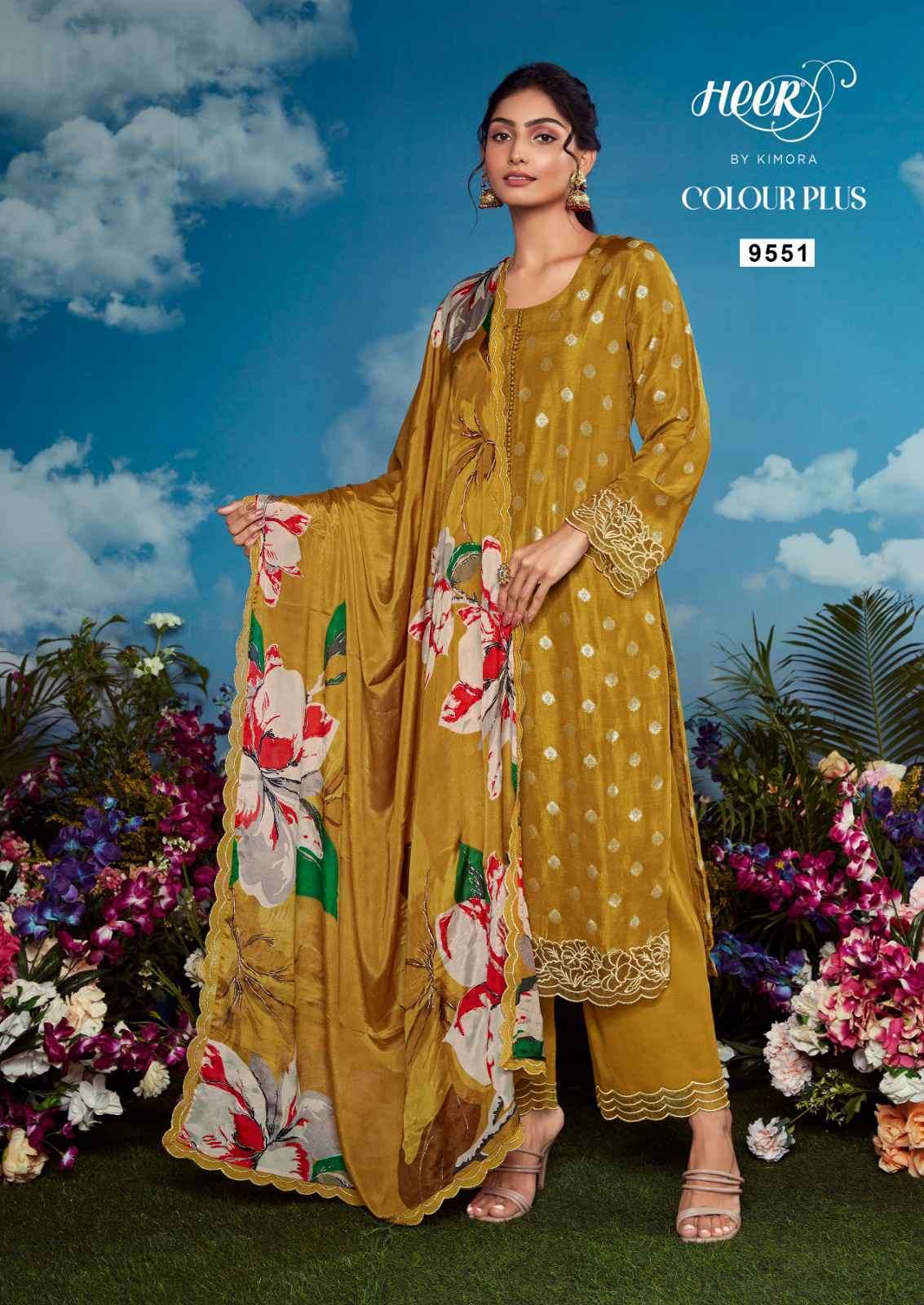 KIMORA HEER COLORS PLUS PARTYWEAR STYLE MUSLIN LADIES SUIT COLLECTION BEST RATE DEALER 2025