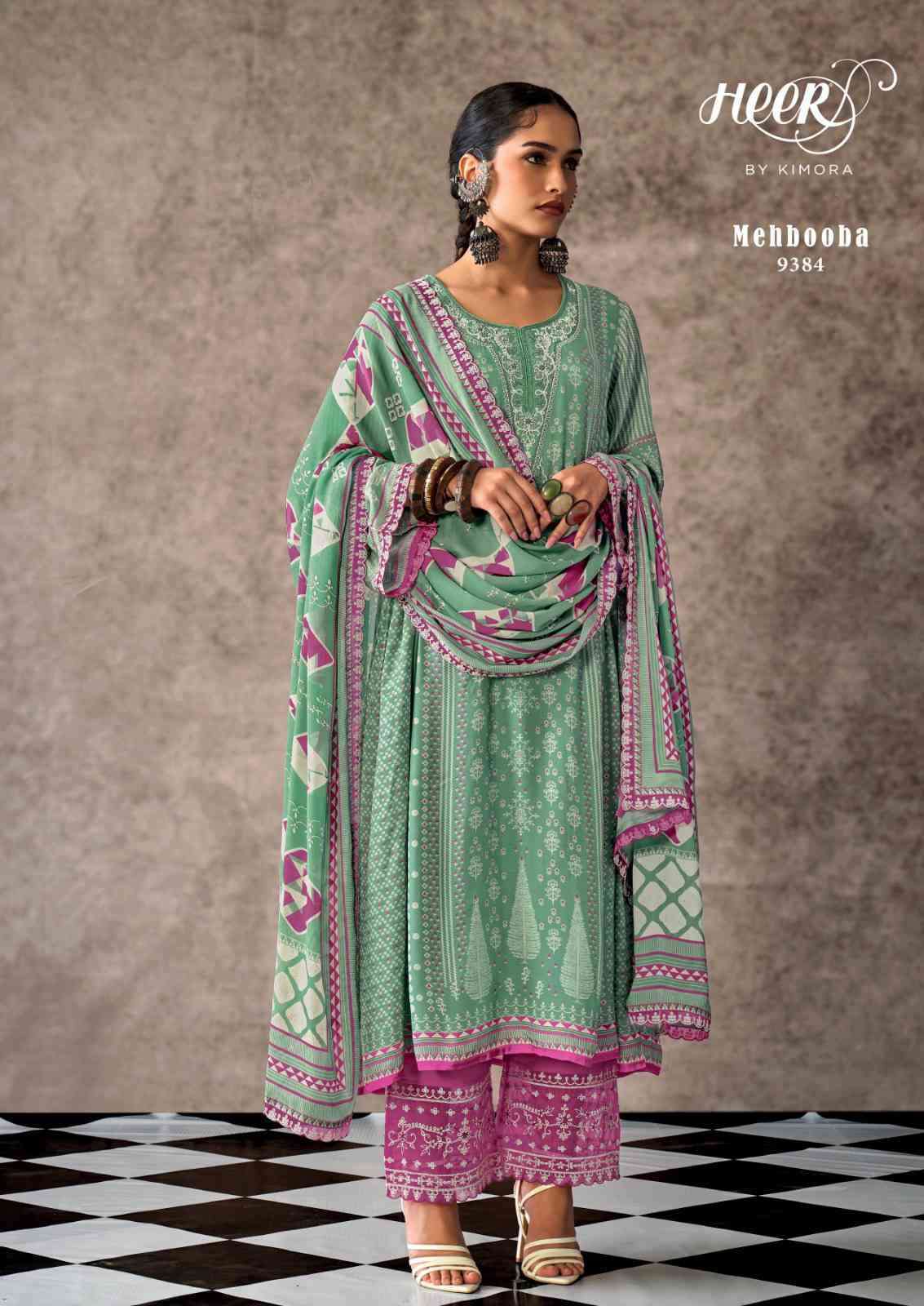 KIMORA HEER SUPER HIT LIST EXCLUSIVE MUSLIN LADIES SUIT CATALOG BEST RATE 