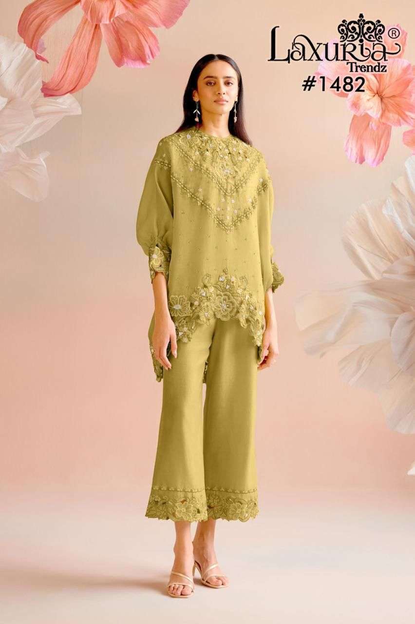 LAXURIA TRENDS 1482 DESIGNER CORD SET PAKISTANI CONCEPT DESIGN 2025