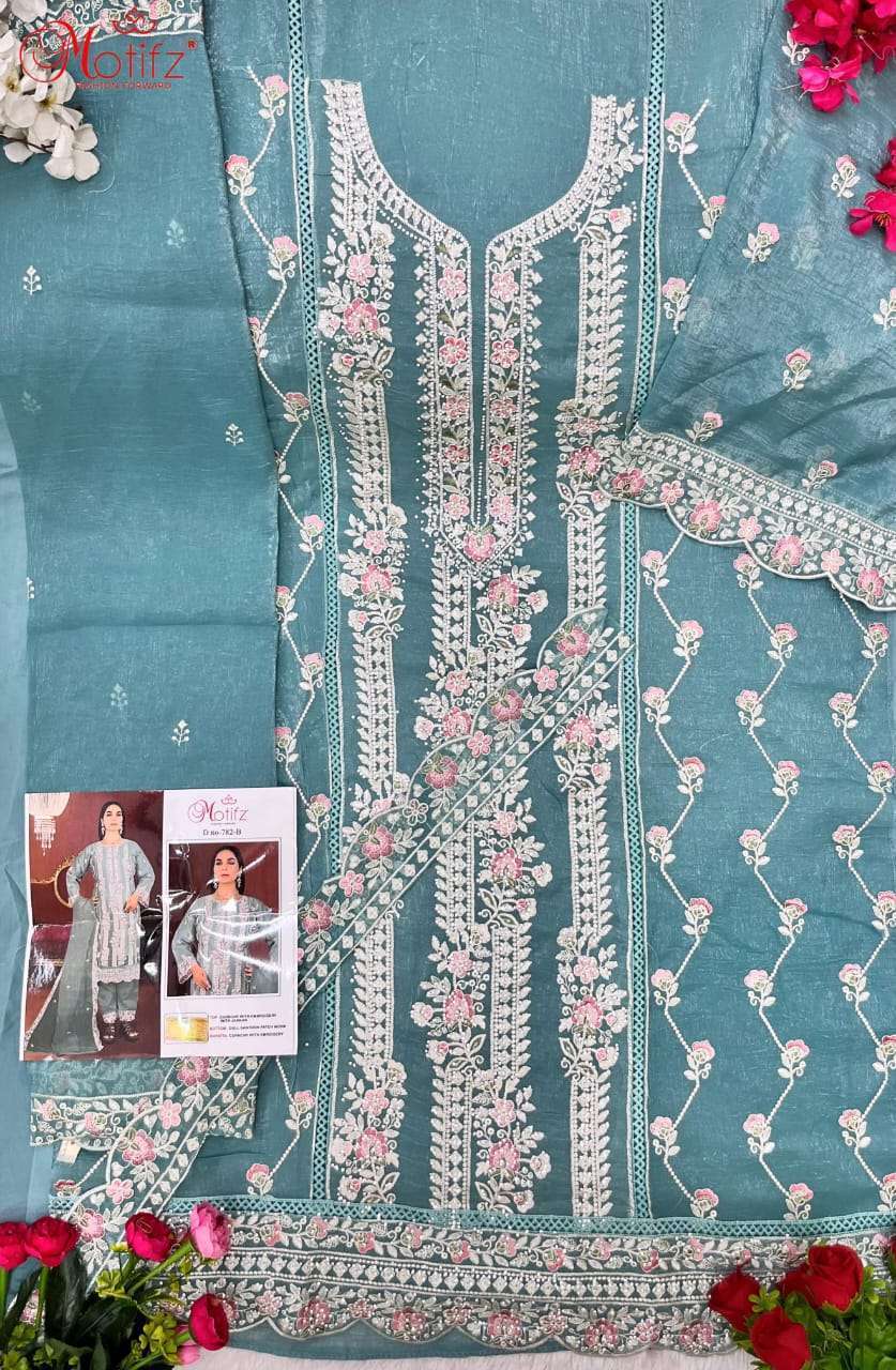 MOTIFZ D 782 COLORS PAKISTANI SUIT WHOLESLER IN SURAT 
