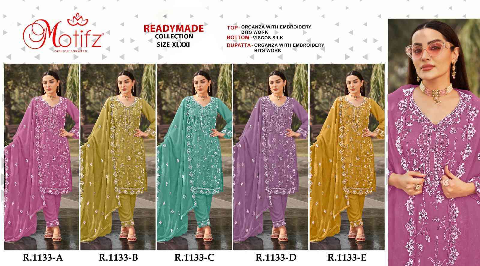 MOTIFZ R 1133 COLORS PAKISTANI READYMADE SUIT FESTIVE COLLECITON BEST RATE DEALER 2025