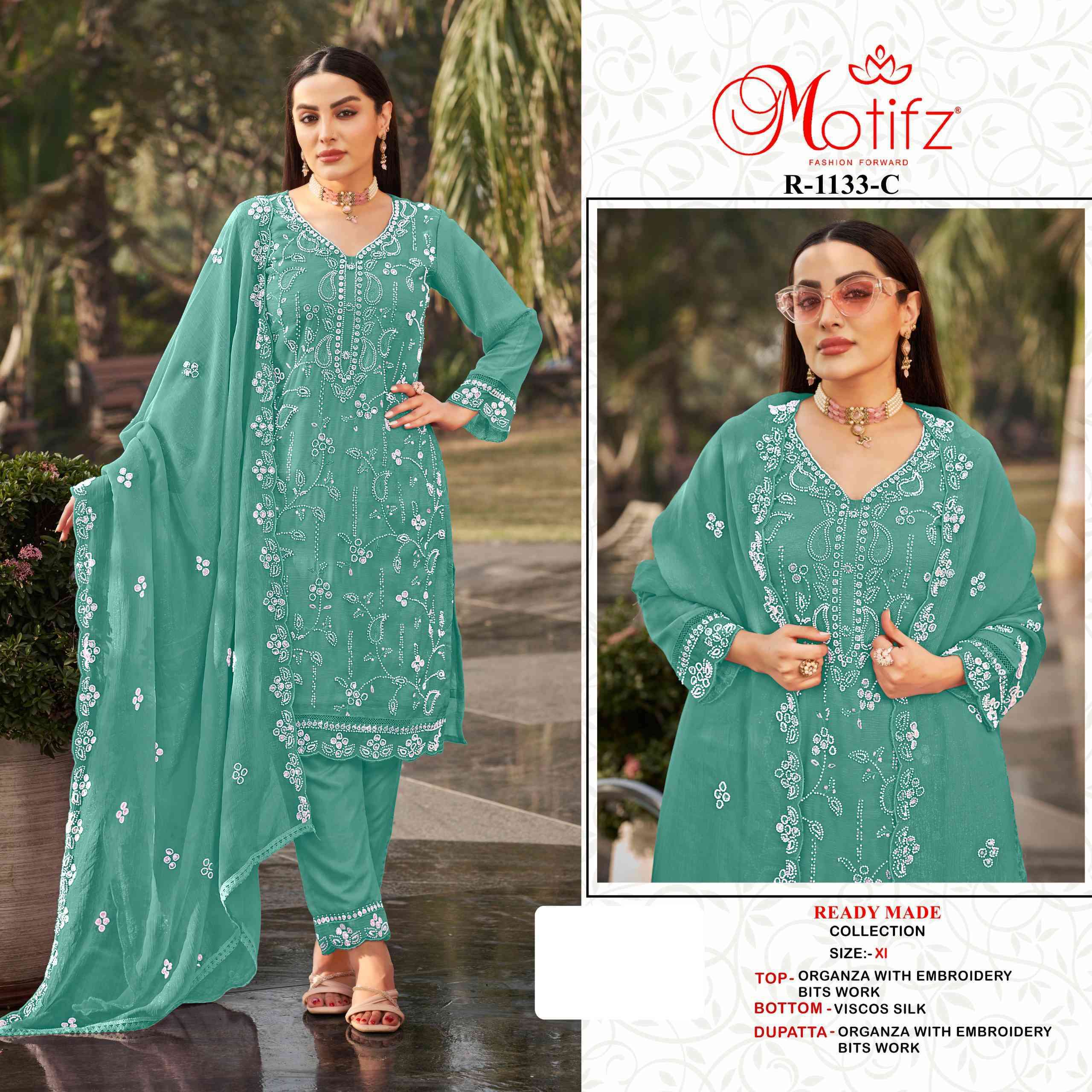 MOTIFZ R 1133 COLORS PAKISTANI READYMADE SUIT FESTIVE COLLECITON BEST RATE DEALER 2025