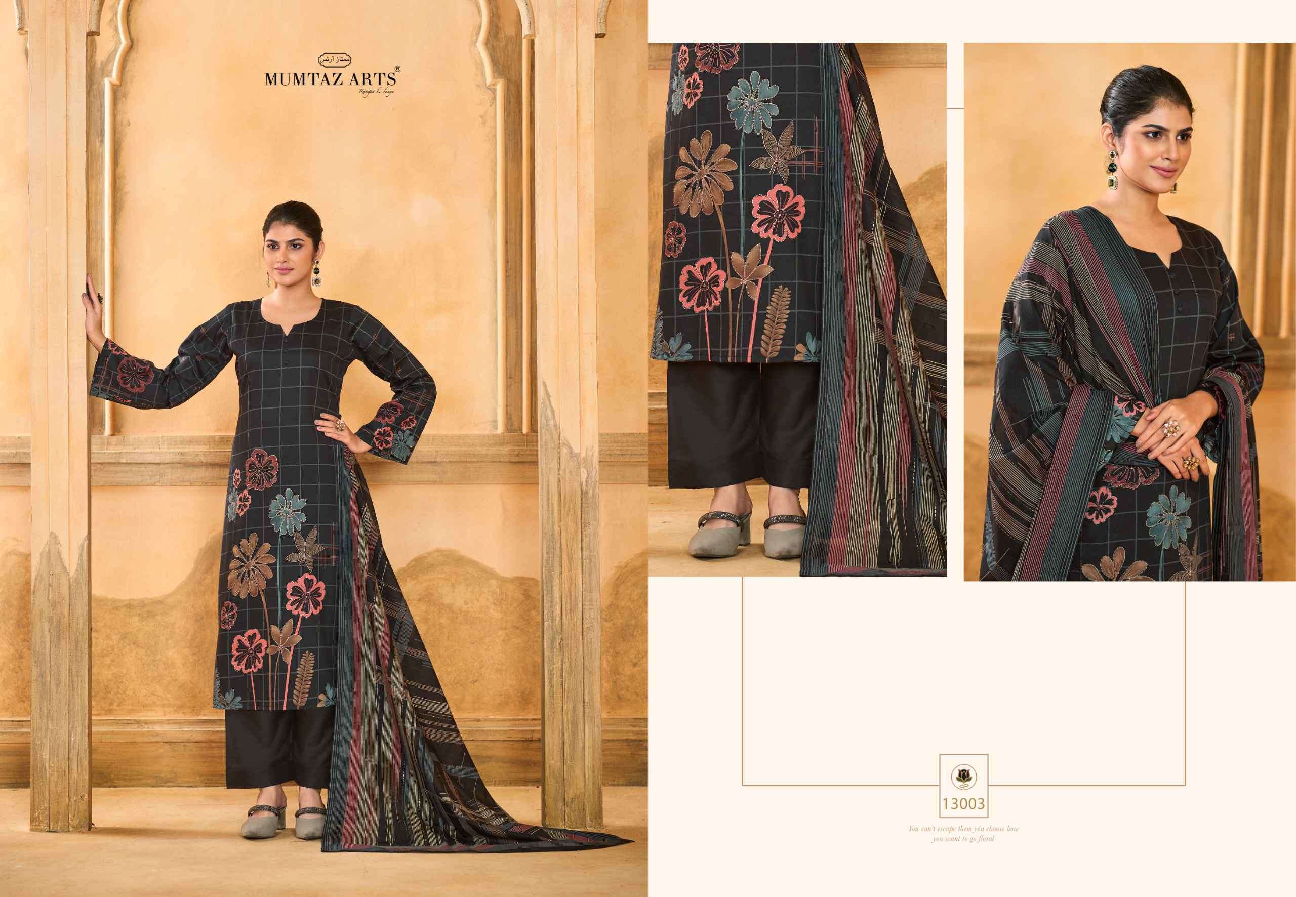 MUMTAZ ARTS RUBINA UNSTITCH FANCY LADIES SUIT CATALOGUE BEST RATE DEALER 