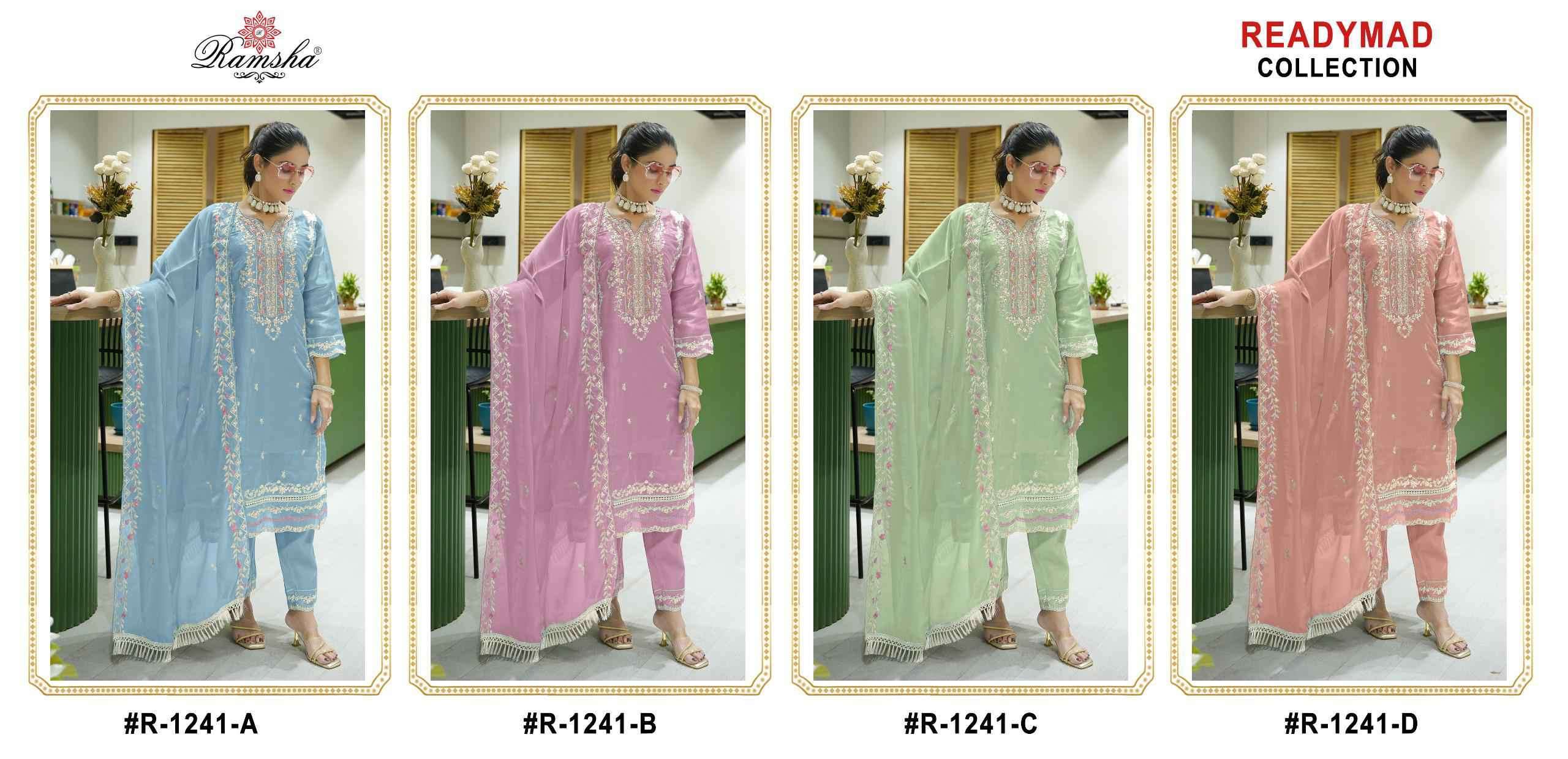 RAMSHA R 1241 NX PAKISTANI DESIGNER 3 PIECE SET LATEST CATALOGUE 2025
