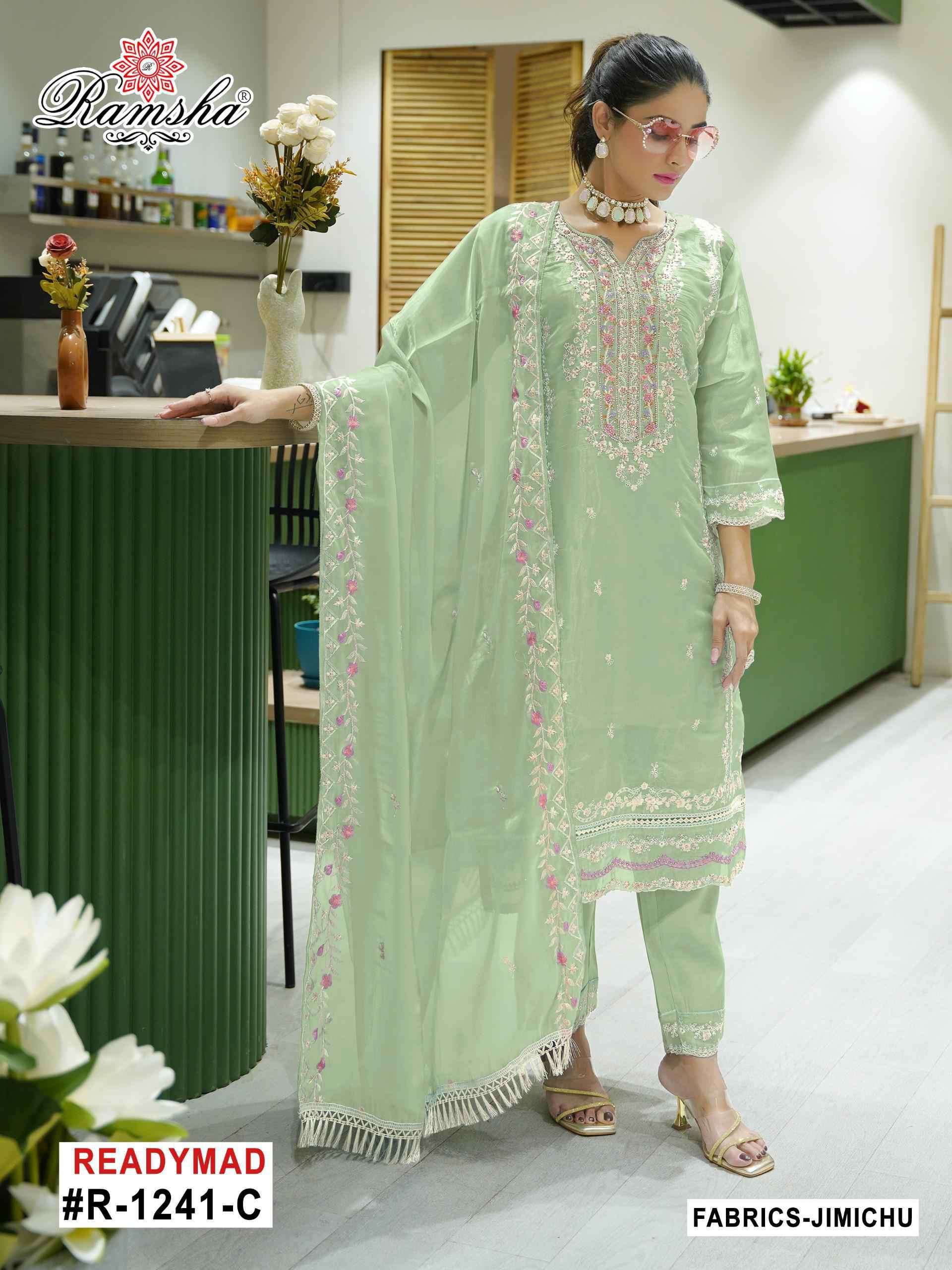 RAMSHA R 1241 NX PAKISTANI DESIGNER 3 PIECE SET LATEST CATALOGUE 2025
