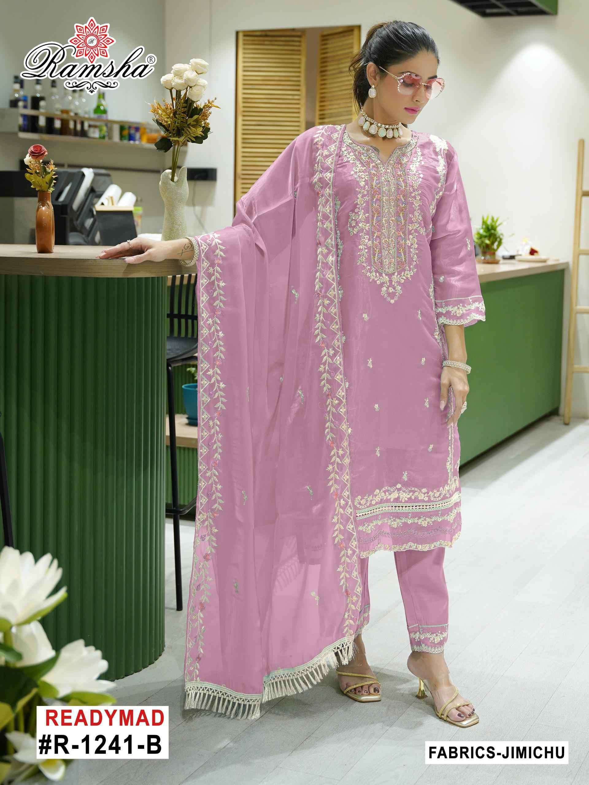 RAMSHA R 1241 NX PAKISTANI DESIGNER 3 PIECE SET LATEST CATALOGUE 2025