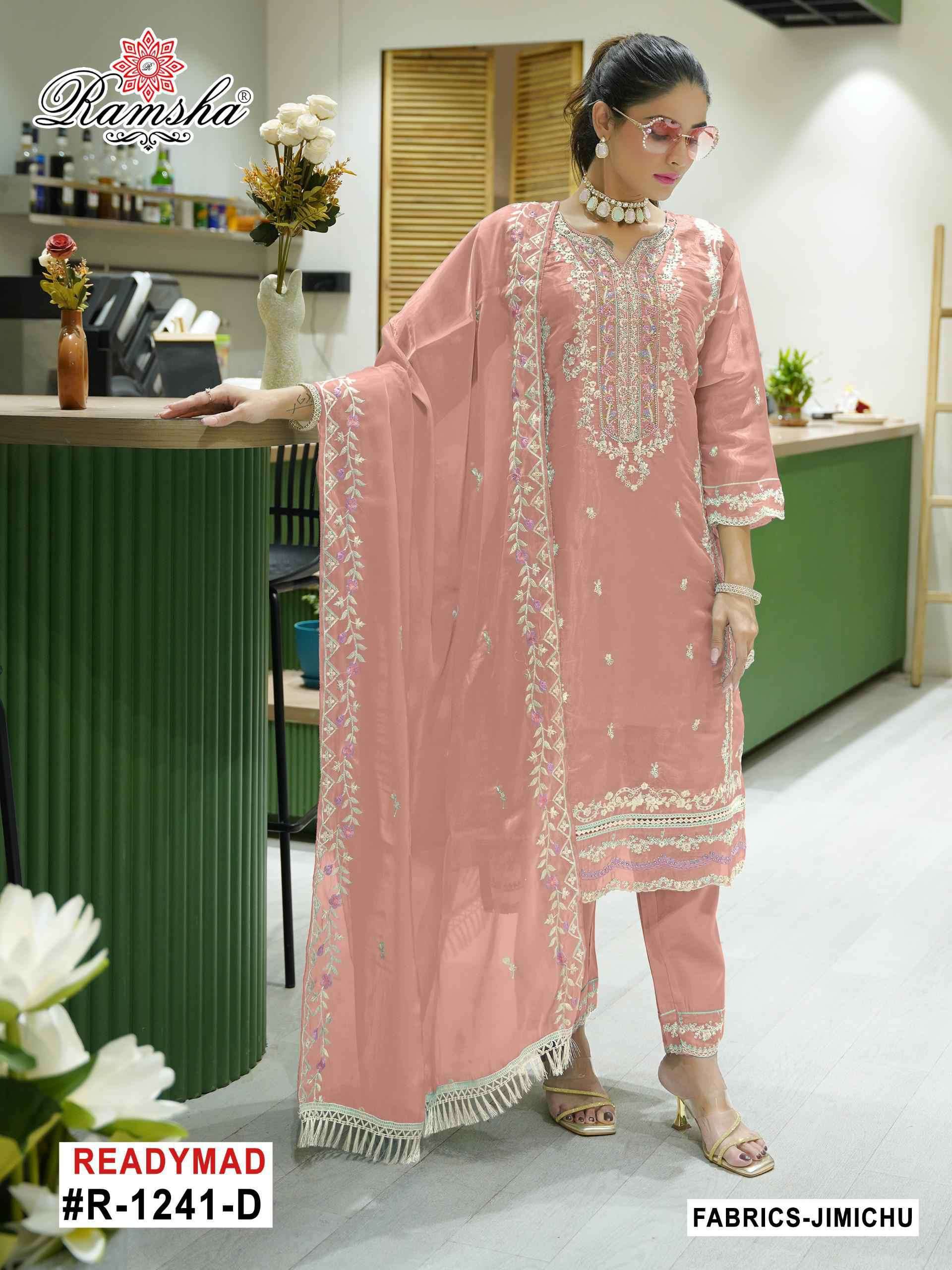 RAMSHA R 1241 NX PAKISTANI DESIGNER 3 PIECE SET LATEST CATALOGUE 2025