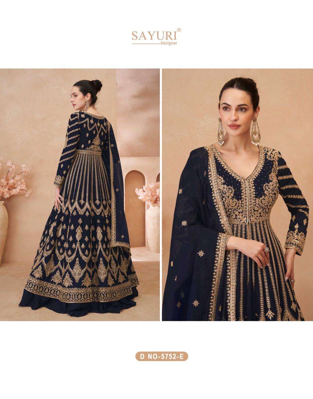 SAYURI NAARI 5752 COLORS LATEST DESIGNER INDO WESTERN DRESS WHOLESALER 2025