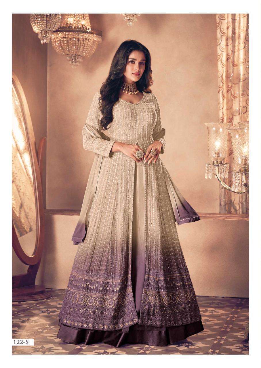 SAYURI NOOR GOLD NEW SHADES PARTY WEAR INDO WESTEN GOWN CATALOG WHOLESALE PRICE 2025