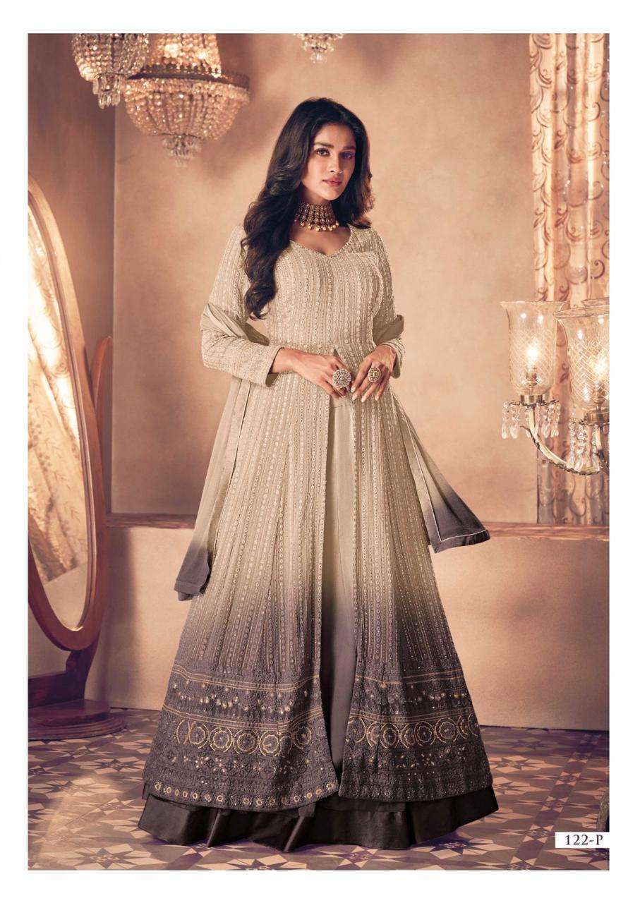 SAYURI NOOR GOLD NEW SHADES PARTY WEAR INDO WESTEN GOWN CATALOG WHOLESALE PRICE 2025