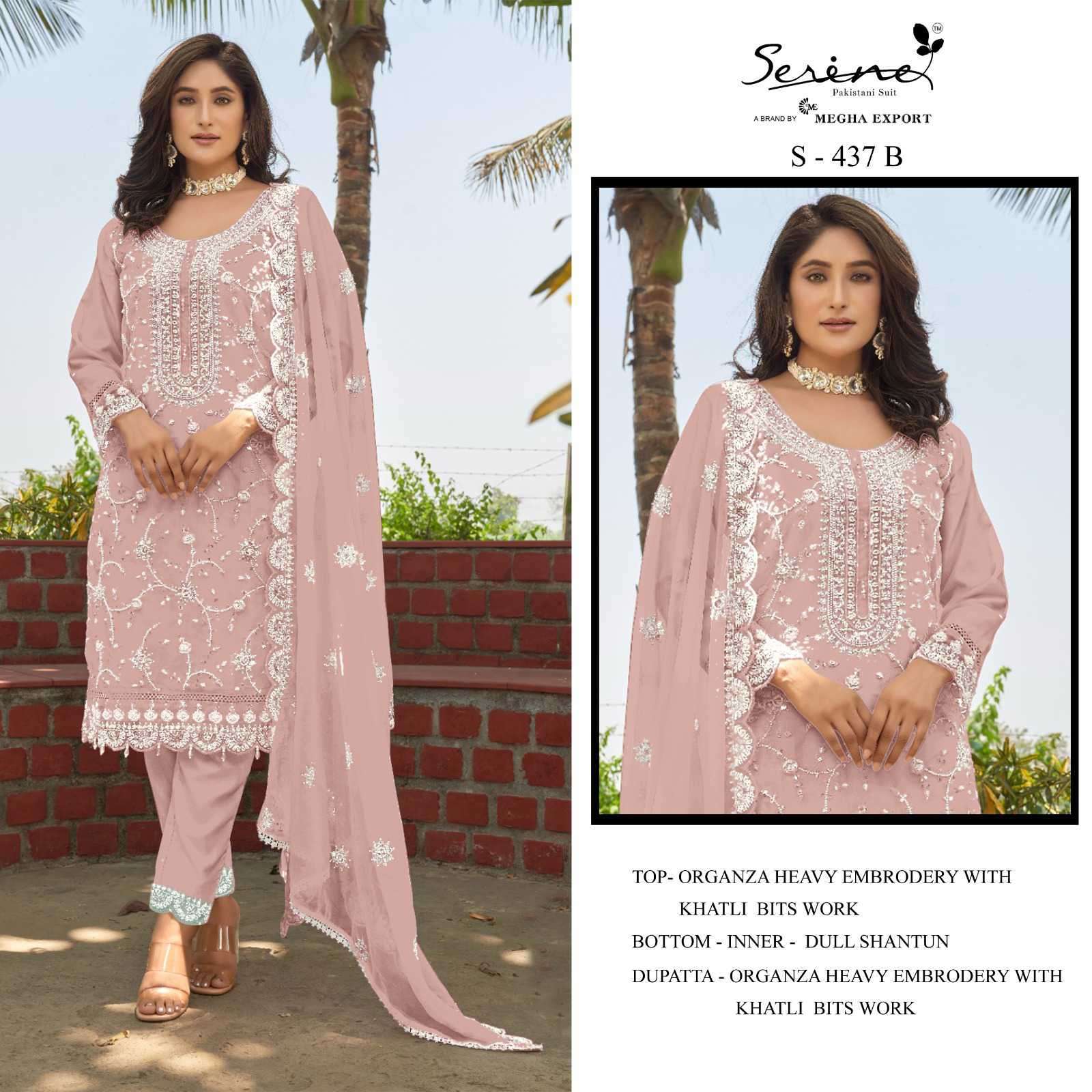 SERENE S 437 COLORS HEAVY EMBROIDERY PAKISTANI SUIT CATALOG EXPORTER 2025