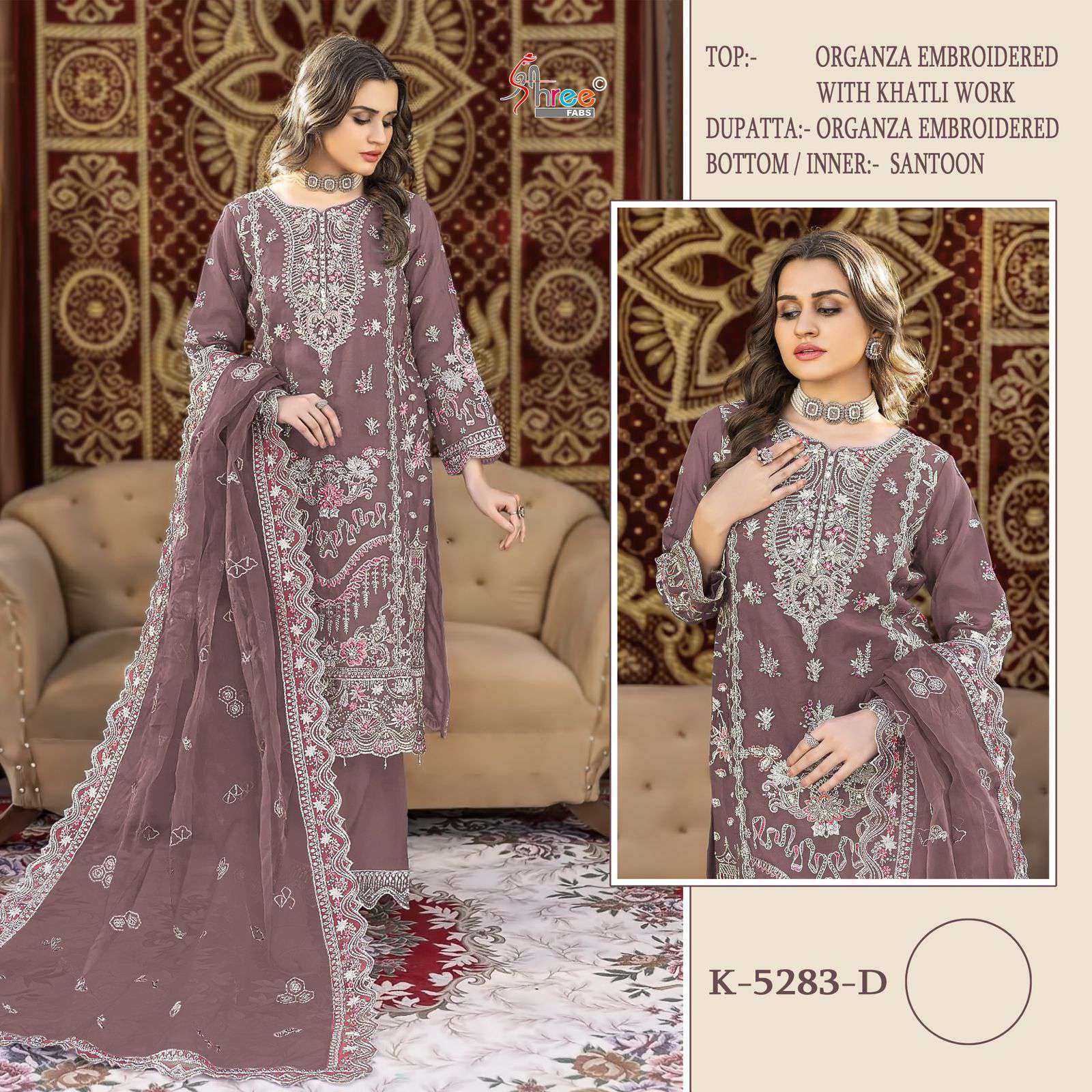 SHREE FAB K 5283 COLORS HEAVY ORGANZA SUIT CATALOG WHOLESALER 2025