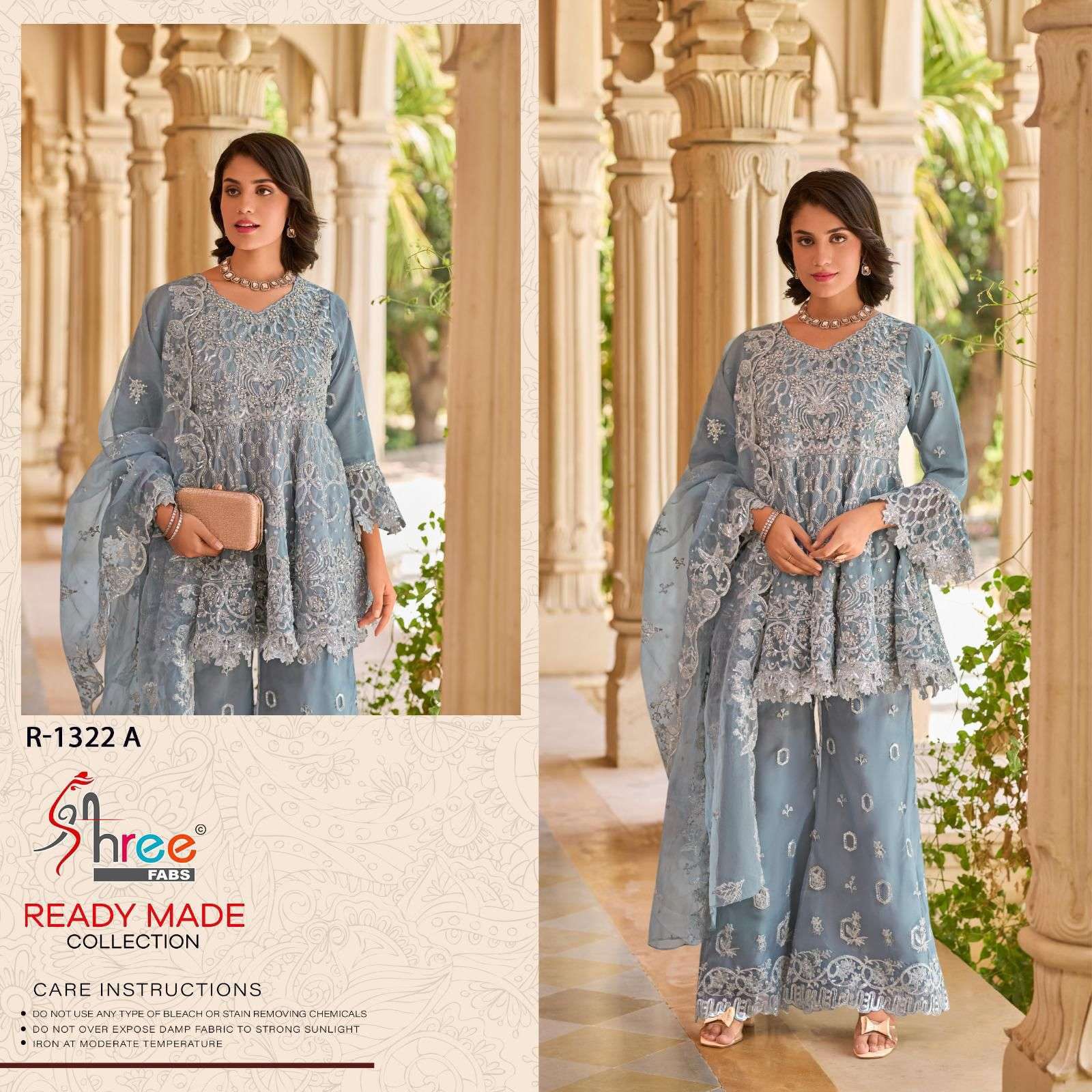 SHREE FAB R 1322 COLORS PARTYWEAR DESIGNER SUIT CATALOG SUPPLIER BEST RATE 