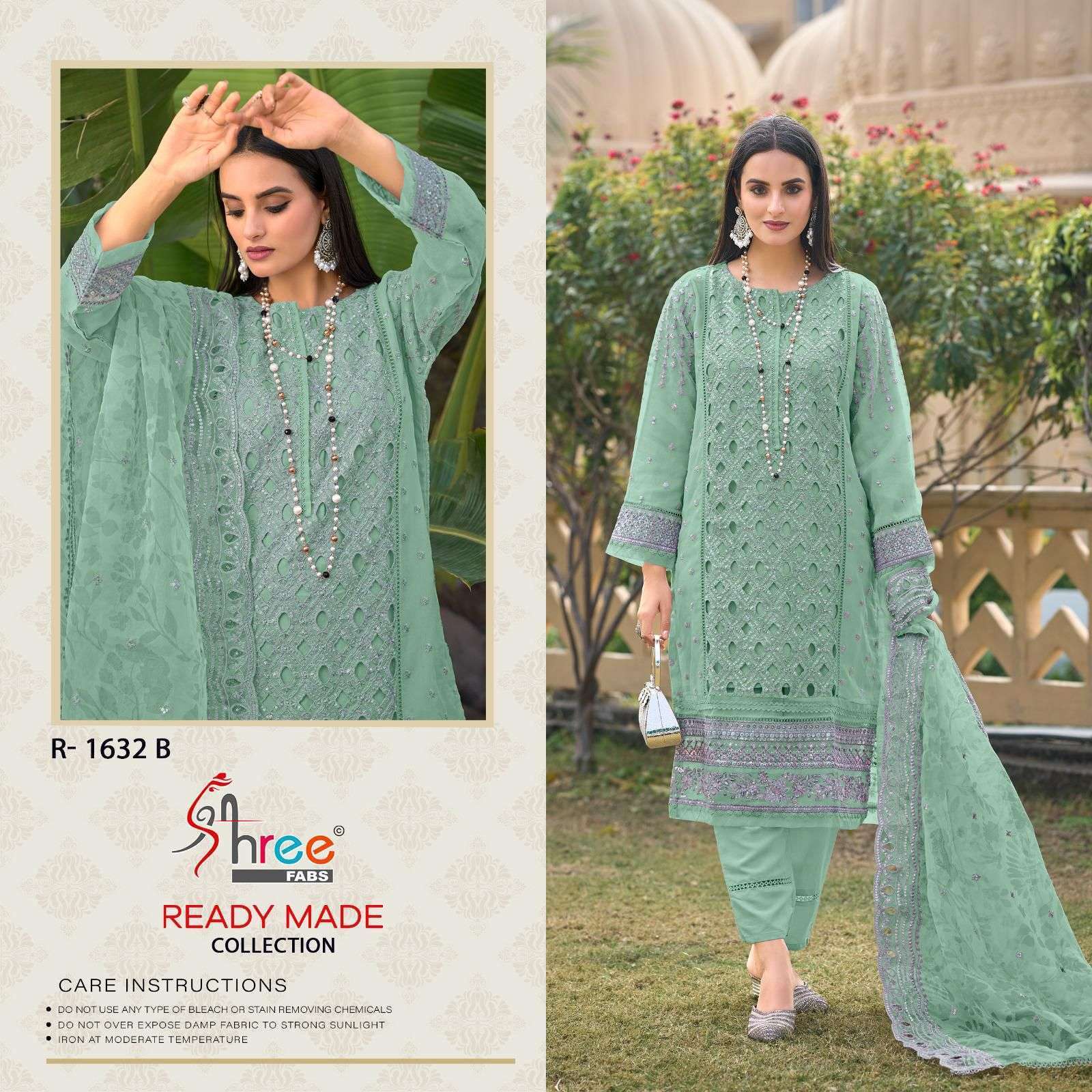 SHREE FAB R 1632 COLORS DESIGNER READYMADE PAKISTANI SUIT COLLECTION BEST RATE 