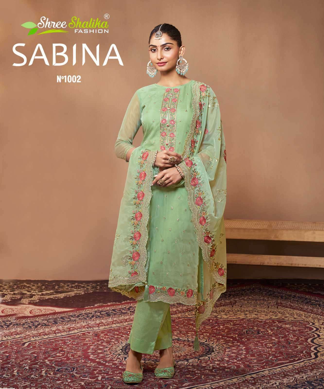 SHREE SHALIKA SABINA SOFT ORGANZA PARTYWEAR SALWER SUIT CATALOGUE SUPPLIER 2025