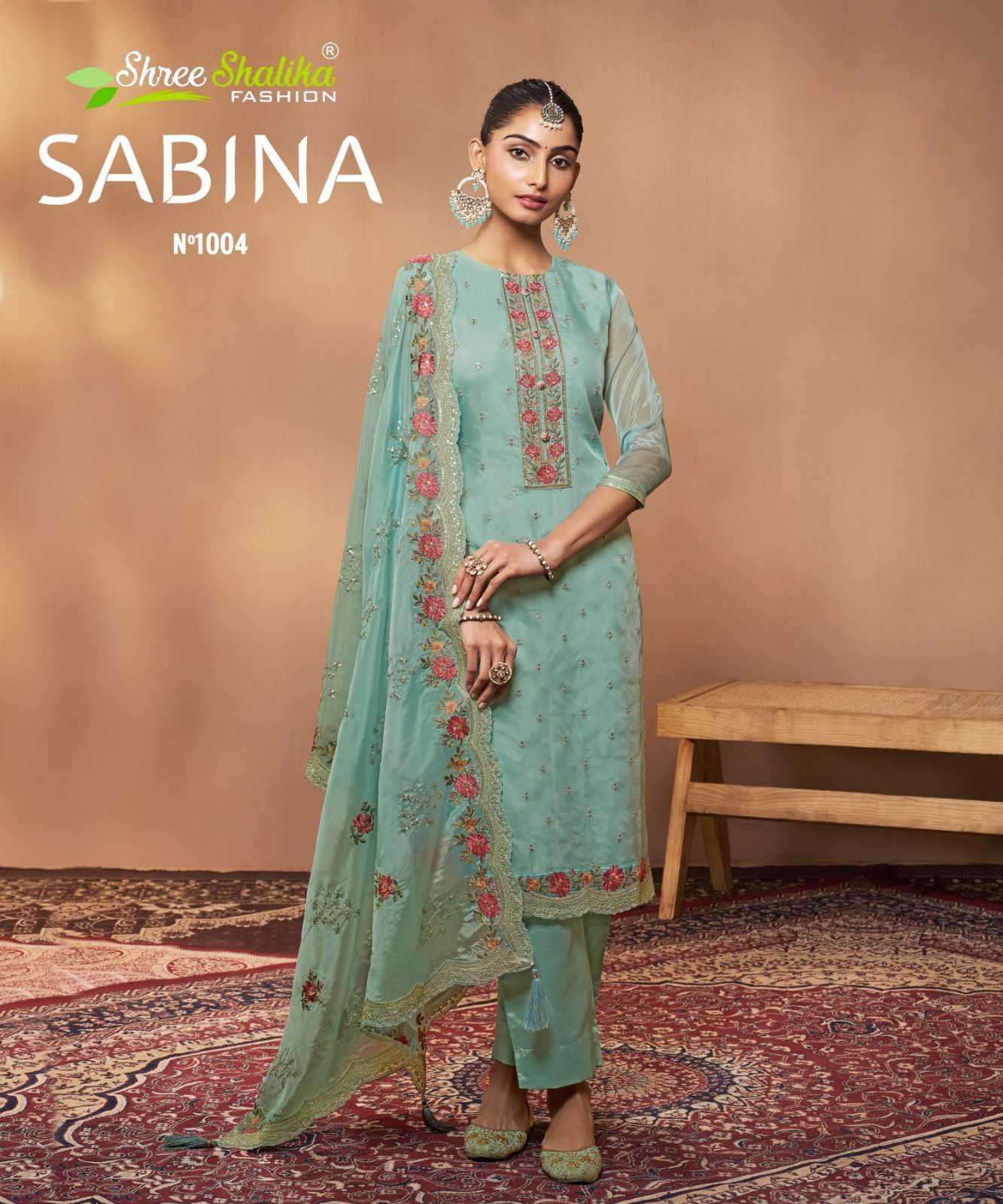 SHREE SHALIKA SABINA SOFT ORGANZA PARTYWEAR SALWER SUIT CATALOGUE SUPPLIER 2025