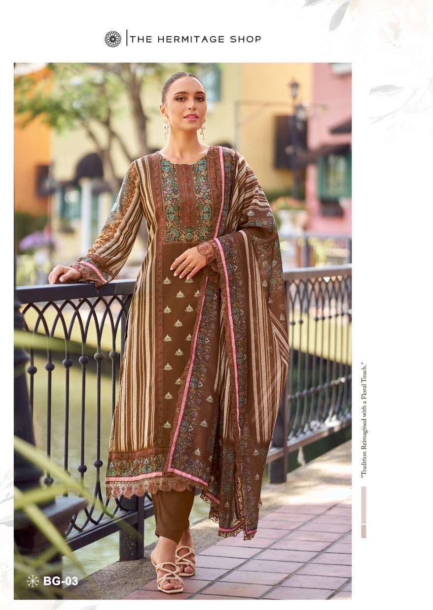 THE HERMITAGE SHOP BAGH VOL 2 PURE JAM SATIN FANCY SUIT WHOLESALER 2025