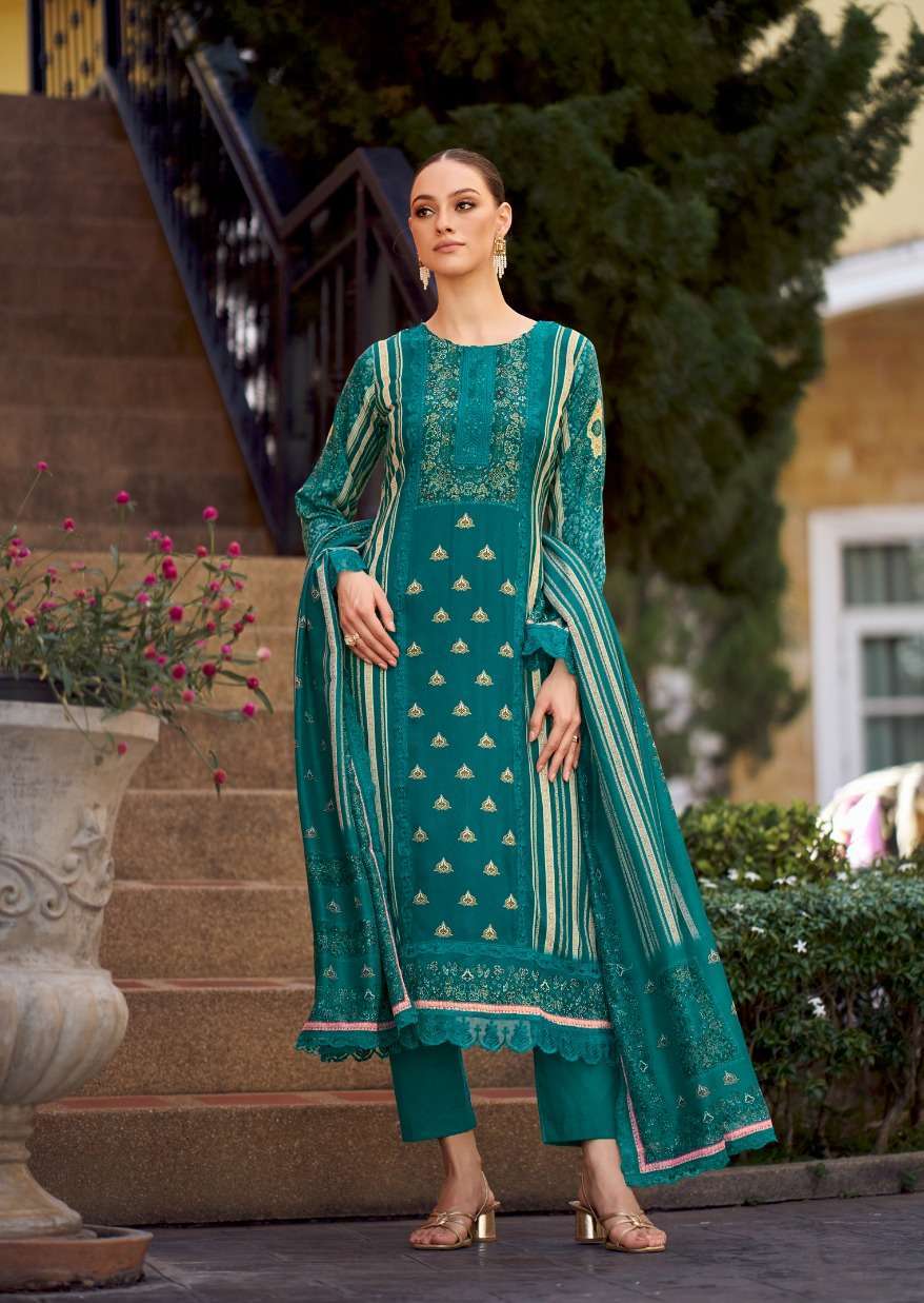 THE HERMITAGE SHOP BAGH VOL 2 PURE JAM SATIN FANCY SUIT WHOLESALER 2025