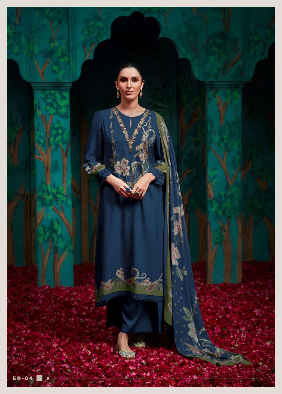 VARSHA EDEN VISCOSE MUSLIN DIGITAL PRINTED LADIES SUIT CATALOGUE WHOLESALE PRICE 2025