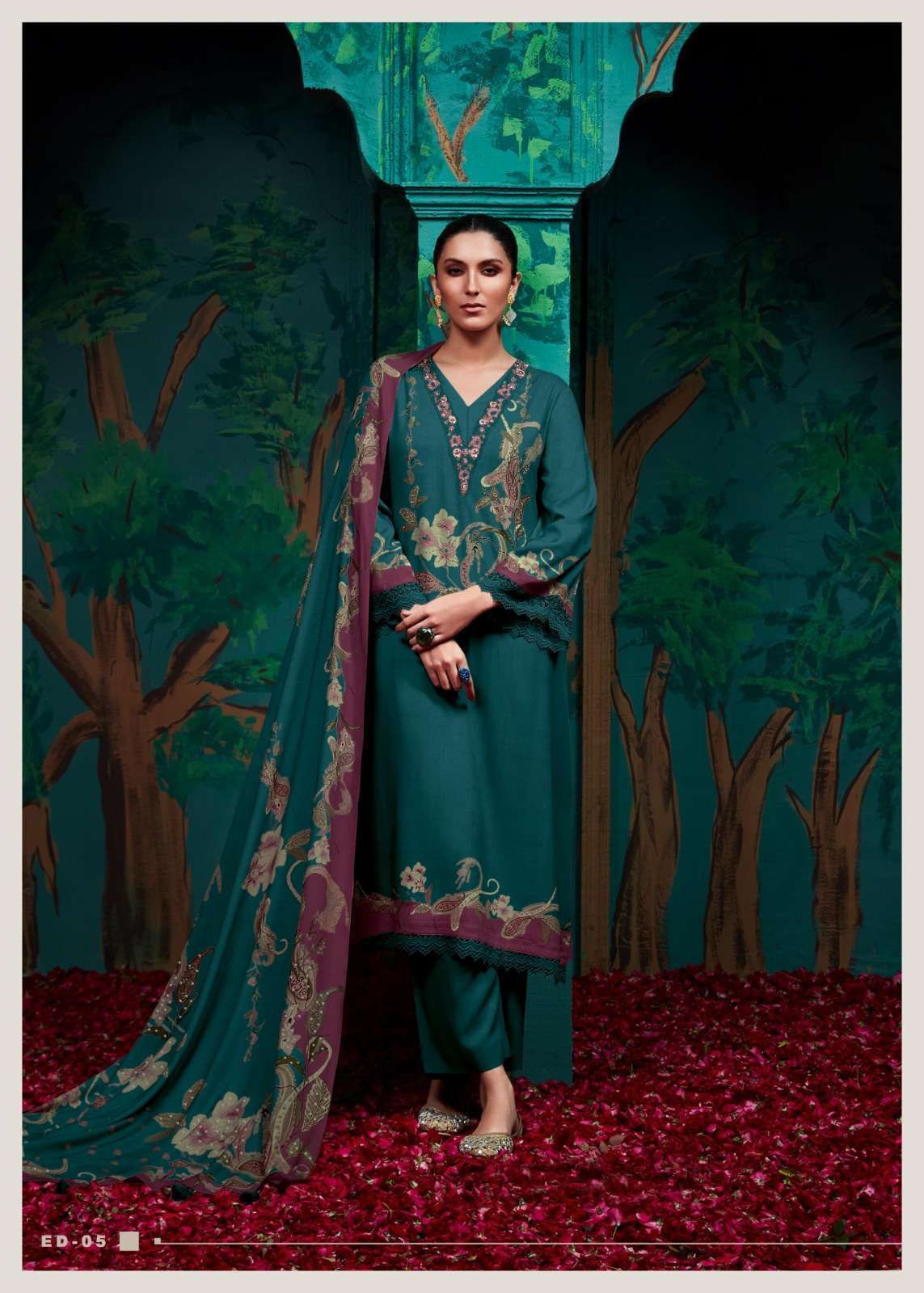 VARSHA EDEN VISCOSE MUSLIN DIGITAL PRINTED LADIES SUIT CATALOGUE WHOLESALE PRICE 2025