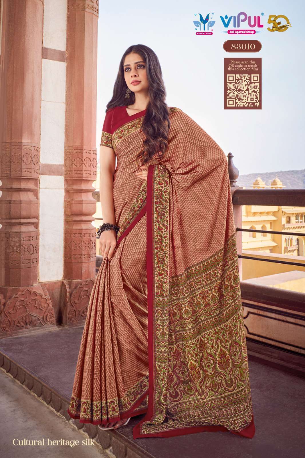 VIPUL FASHION HERITAGE VOL 1 DESIGNER SILK CASUAL WEAR VIPUL BRAND SAREE WHOLESALER 