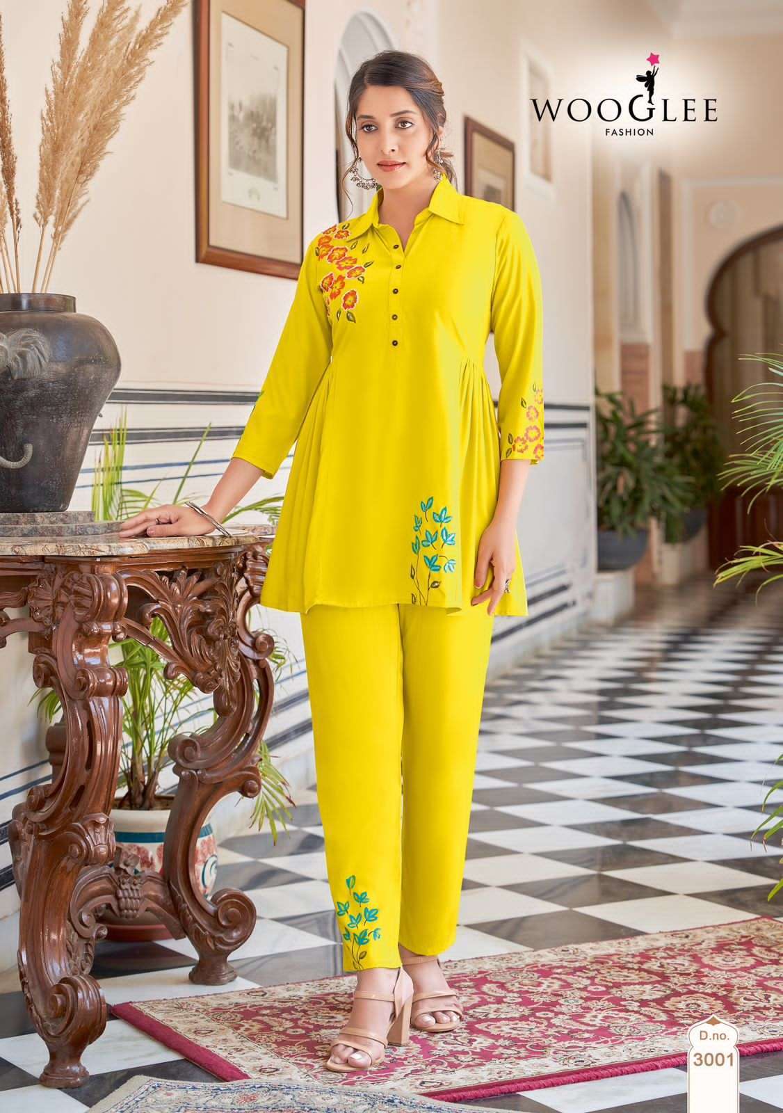 WOOGLEE TULIPS DESIGNER HANDWORK CORD SET SUPPLIER IN SURAT 2025