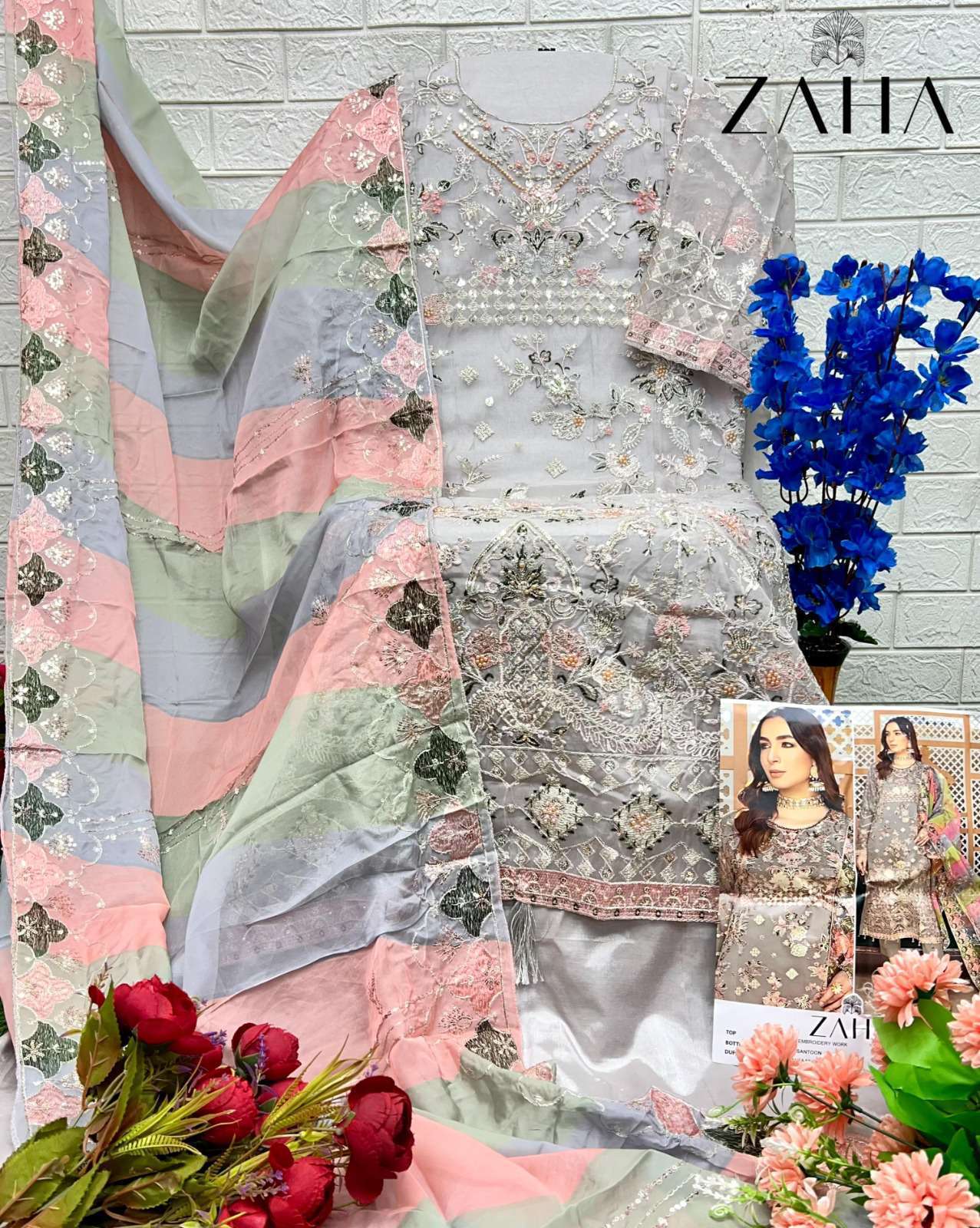 ZAHA ABEELA 10326 COLORS DESIGNER PAKISTANI SUIT SUPPLIER BEST RATE IN SURAT 2025