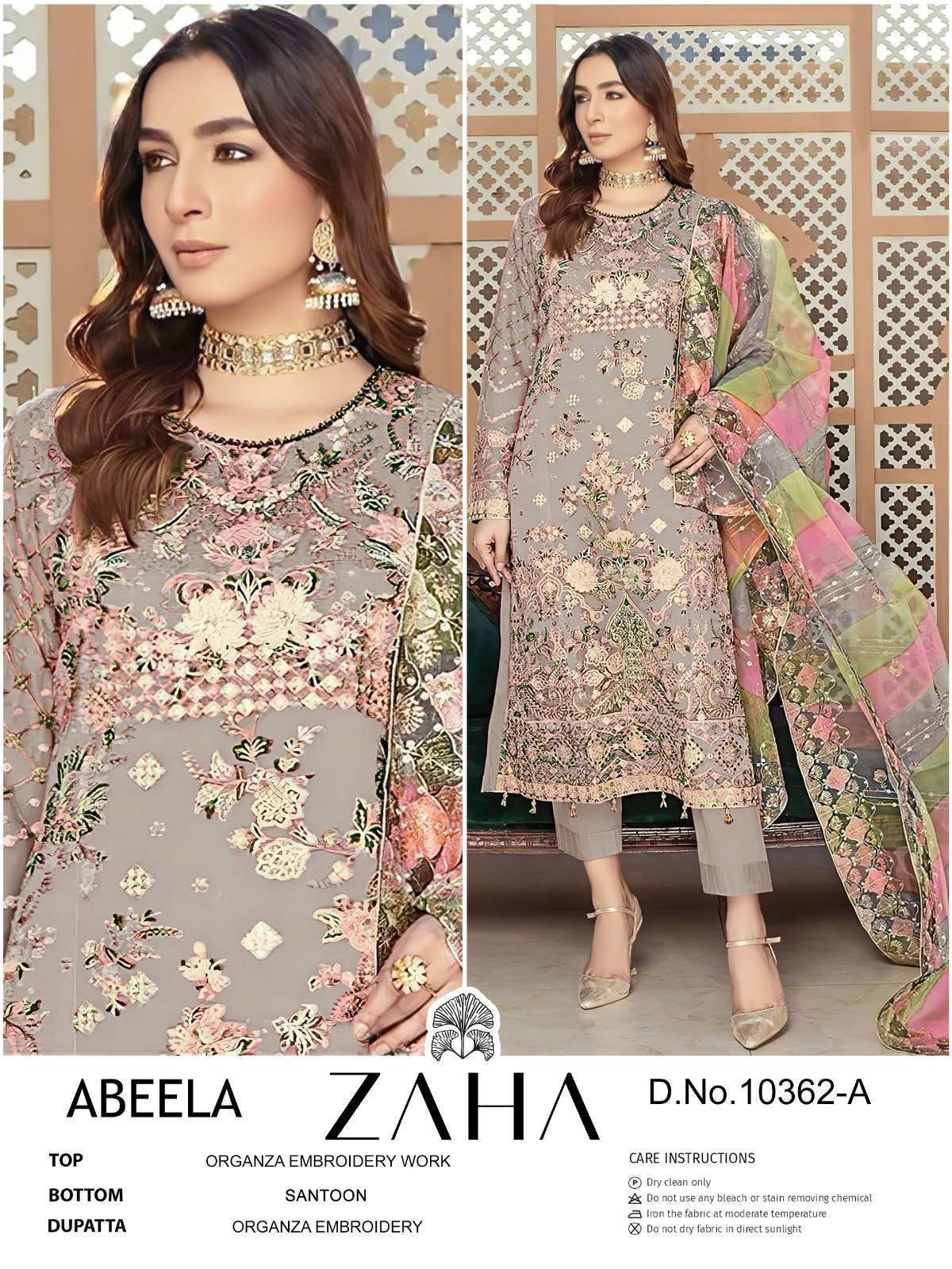 ZAHA ABEELA 10326 COLORS DESIGNER PAKISTANI SUIT SUPPLIER BEST RATE IN SURAT 2025